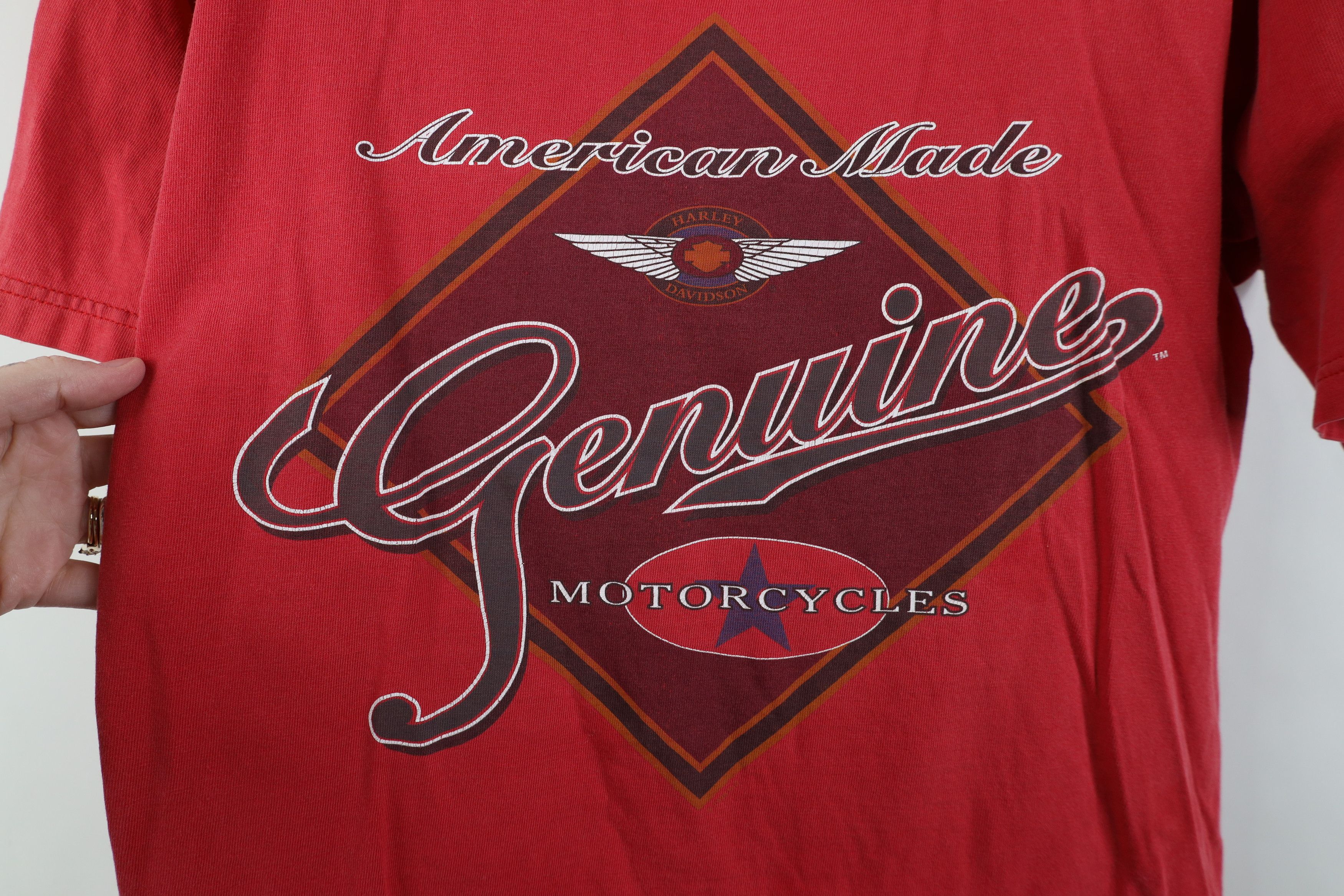 Harley Davidson Vintage 90s Harley Davidson Short Sleeve T-Shirt Red USA Size US L / EU 52-54 / 3 - 4 Thumbnail