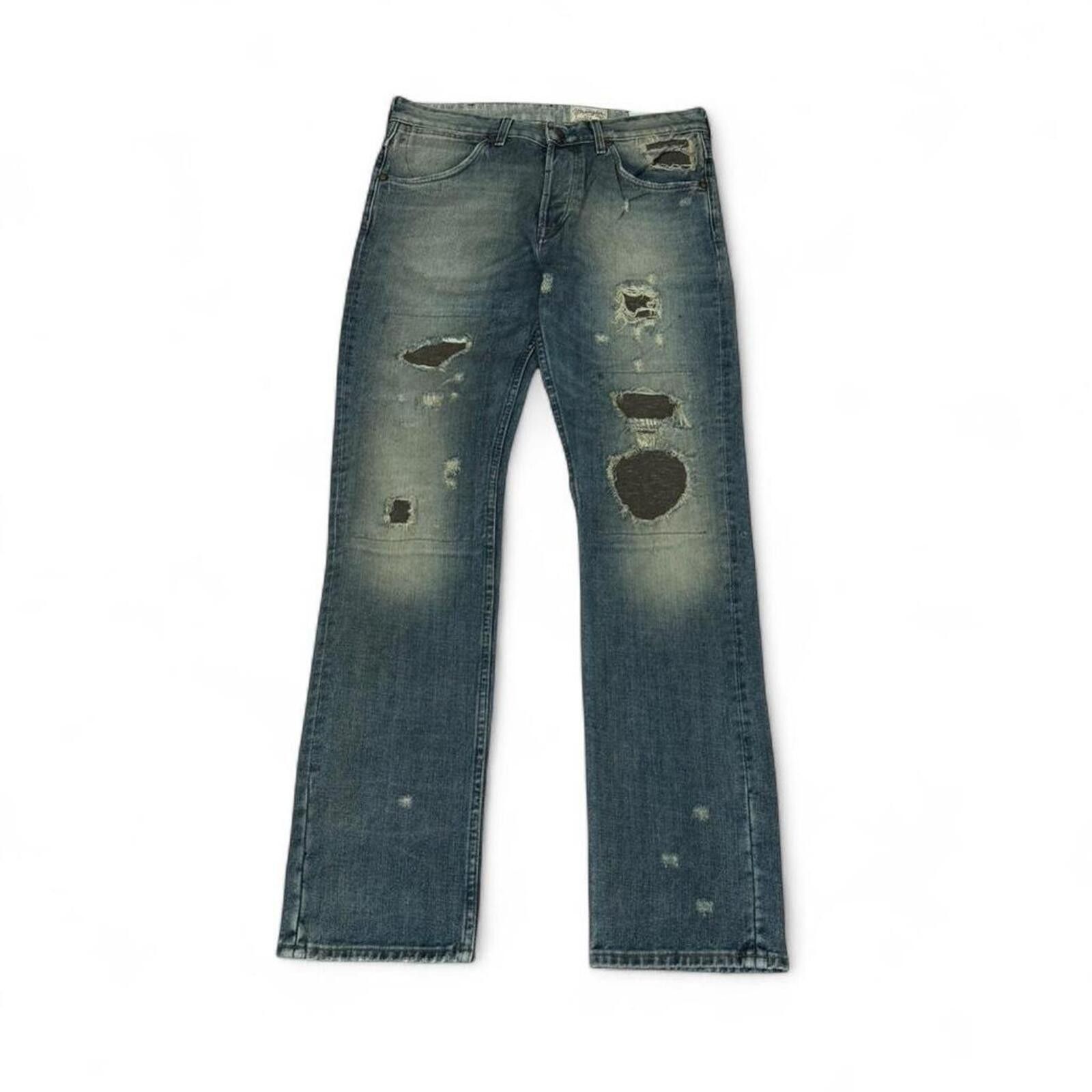 True Religion Vintage Wrangler denim jean with cool distressing and fading Size US 34 / EU 50 - 1 Thumbnail