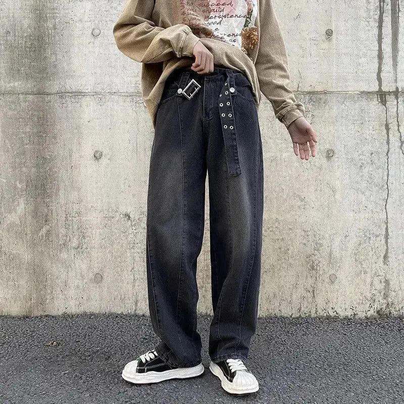 Japanese Brand Loose straight leg wide leg jeans Size US 32 / EU 48 - 6 Thumbnail