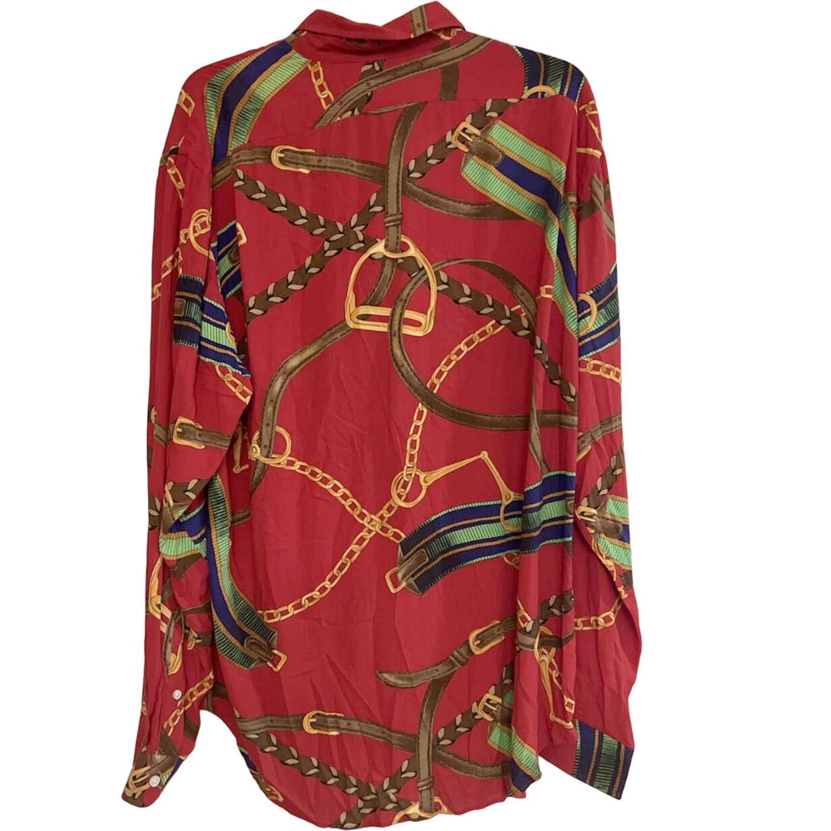 Polo Ralph Lauren NEW Vintage Polo Ralph Lauren Equestrian Shirt L Red ITALY Size US L / EU 52-54 / 3 - 2 Thumbnail