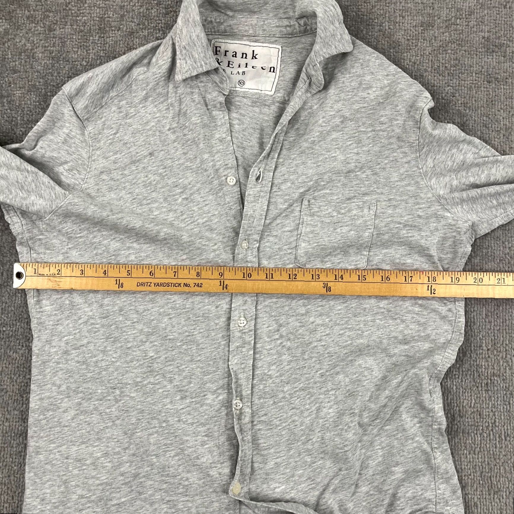 Frank & Eileen VINTAGE Frank & Eileen Women's Shirt XS Gray Casual Long Sleeve Button-Up 100% Cotton Size XS / US 0-2 / IT 36-38 - 4 Thumbnail