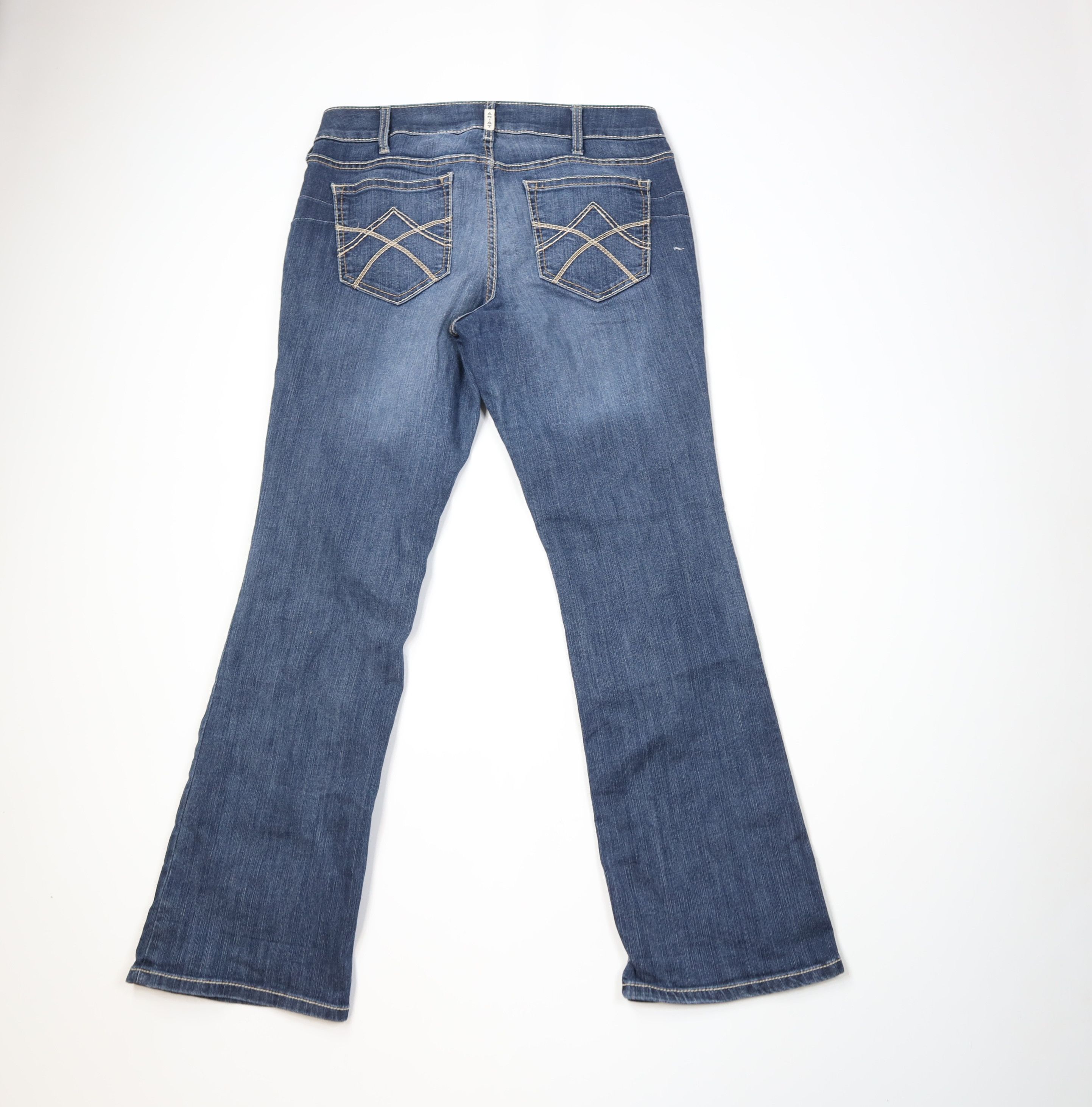Ariat Ariat Real Thick Stitch Stretch Flared Wide Leg Denim Jeans Size 32" / US 10 / IT 46 - 8 Thumbnail