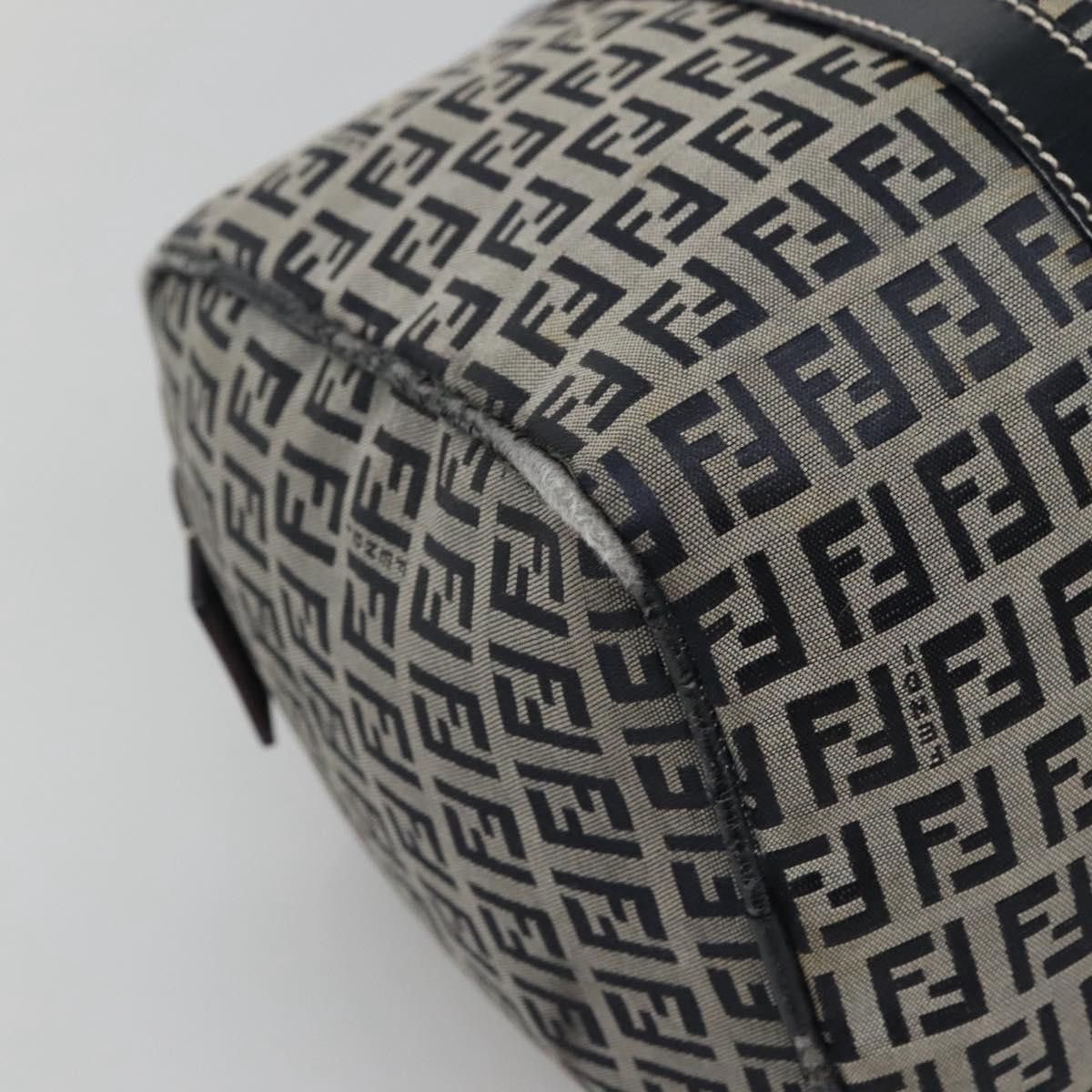 Fendi FENDI Zucchino Canvas Boston Bag Navy Silver Size ONE SIZE - 13 Thumbnail