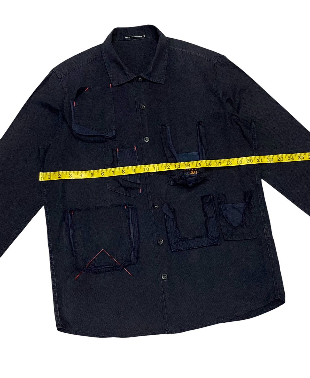 Japanese Brand × Marithe + Francois Girbaud × Vintage Vtg Marithe Francois Girbaud Ripped Pocket Button Ups Shirt Size US M / EU 48-50 / 2 - 15 Thumbnail