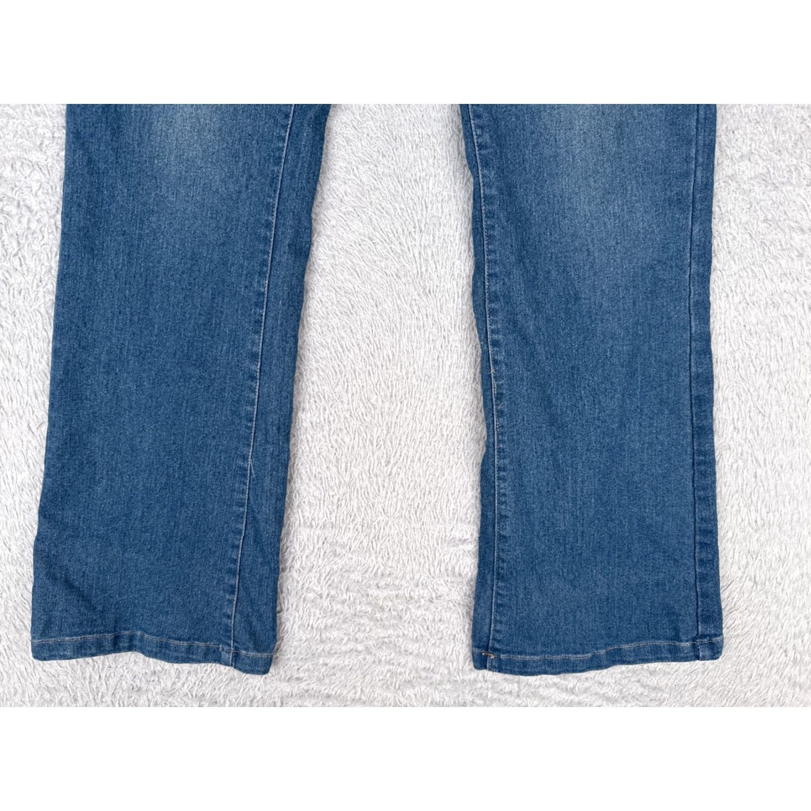 Vintage Unbranded Jeans Women 25 Blue Denim Bootcut High Rise Cotton Zip Fly Whiskers 25x27 Size 42" / US 20 - 2 Thumbnail
