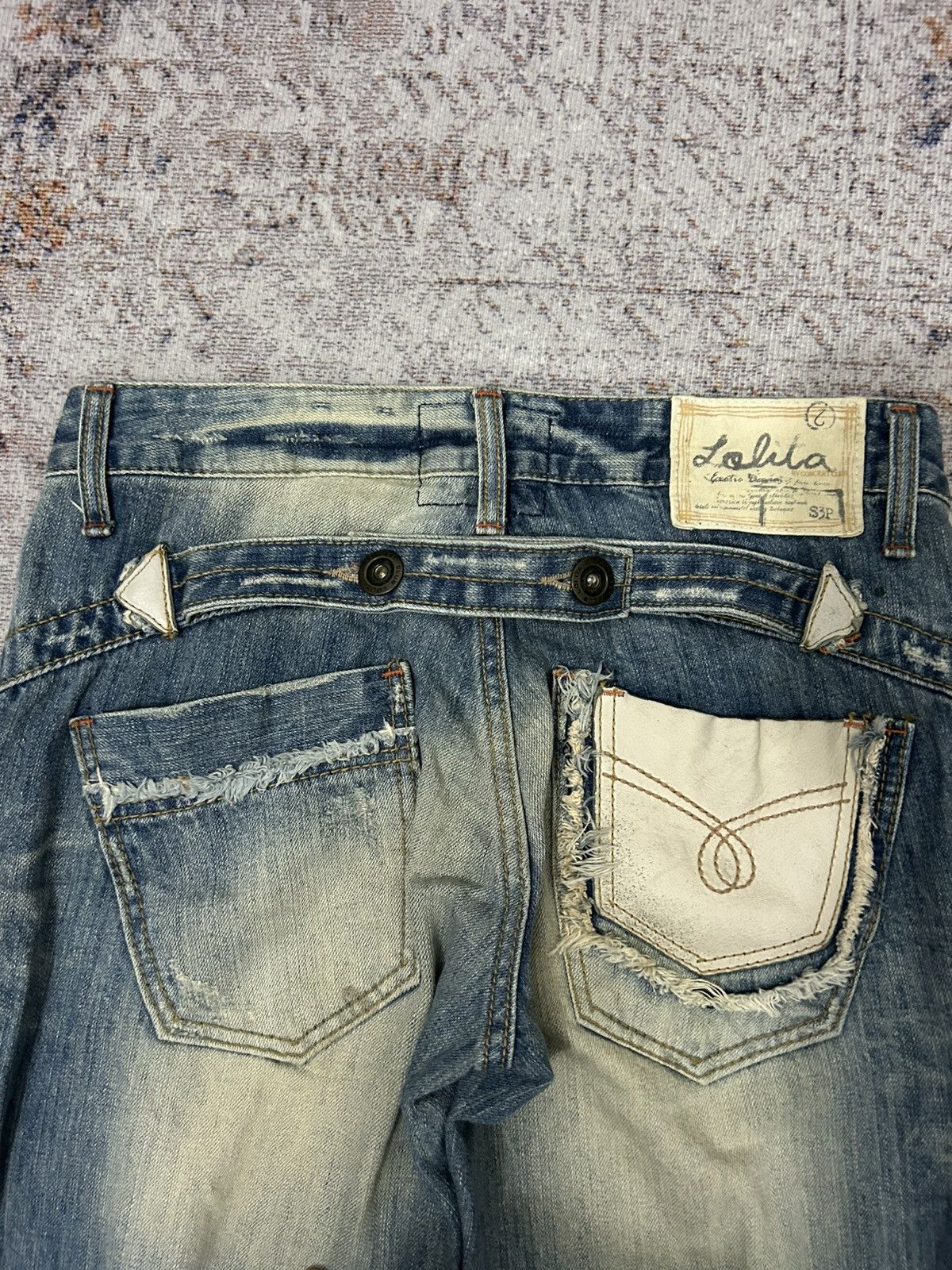 If Six Was Nine × Isamu Katayama Backlash × Japanese Brand Lolita Washed Buckle Back Cropped jeans Size US 32 / EU 48 - 12 Thumbnail