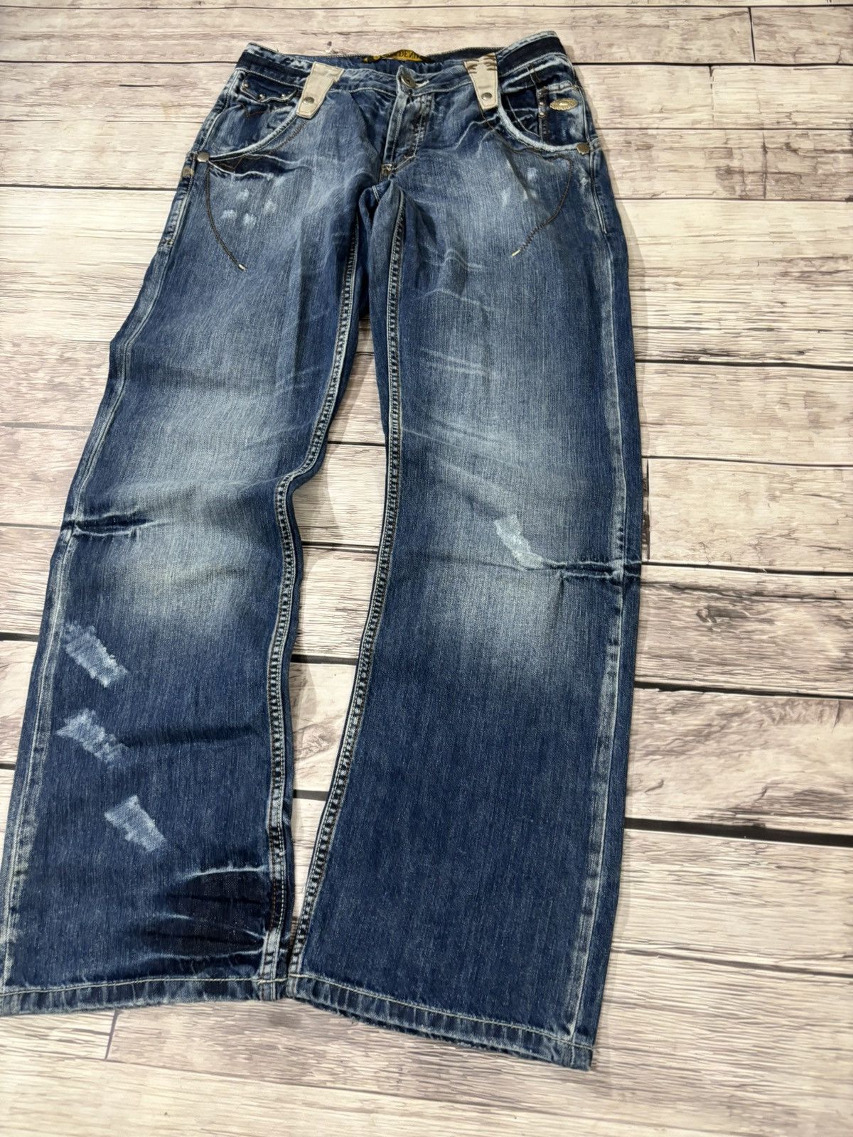Hysteric Glamour × Japanese Brand 💥 HYSTERIC GLAMOUR BALENCIAGA STYLE JAPANESE JEANS Size US 32 / EU 48 - 4 Thumbnail