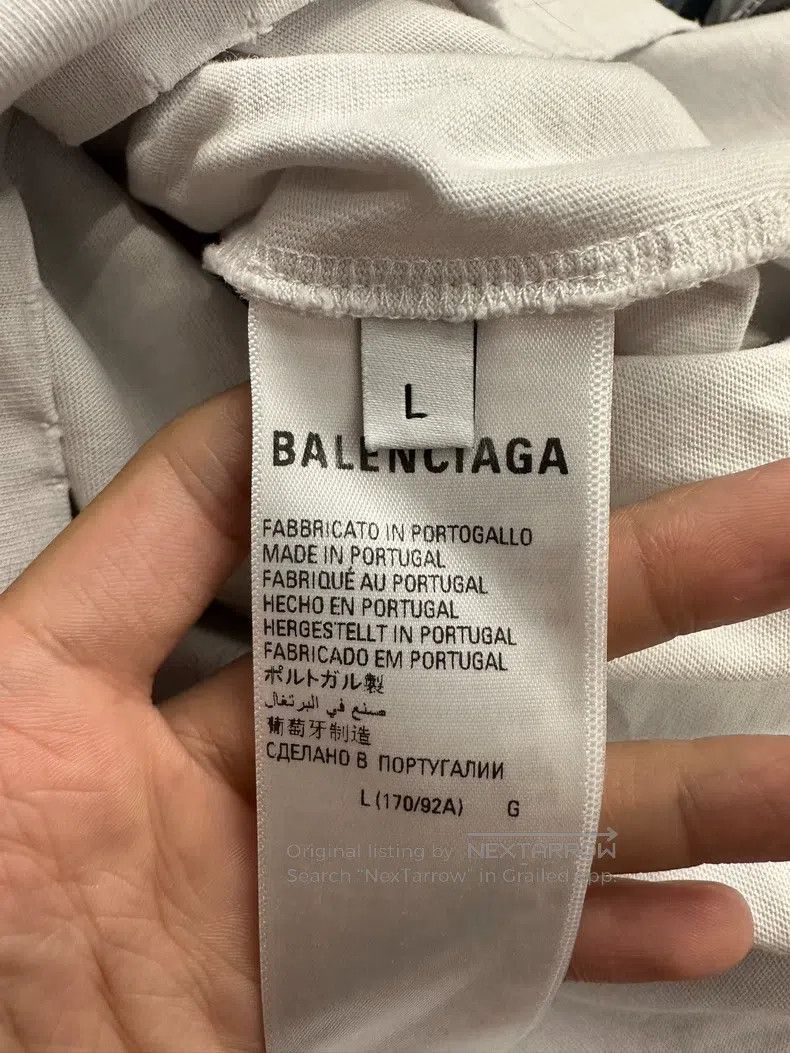 Balenciaga Balenciaga Logo Letter Printed Short Sleeve Crew Neck T-Sh Size US L / EU 52-54 / 3 - 4 Thumbnail