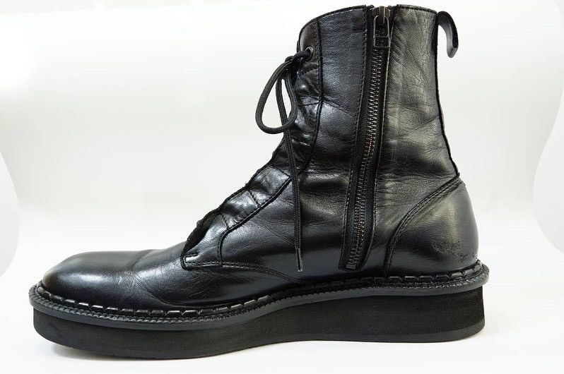 Yohji Yamamoto Yohji Yamamoto Pour Homme AW18 Runway Leather Combat