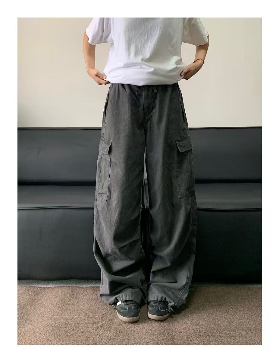 Japanese Brand × Jean Gray washed vintage multi-pocket work jeans y2k Size US 32 / EU 48 - 2 Thumbnail