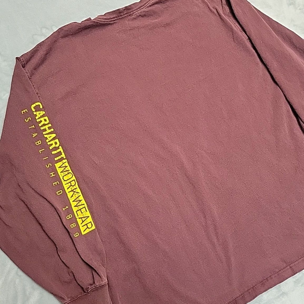 Carhartt VINTAGE Carhartt Shirt Men XXXL Maroon Original Fit Crewneck Long Sleeve Pocket Work TEE Size US XXL / EU 58 / 5 - 2 Thumbnail