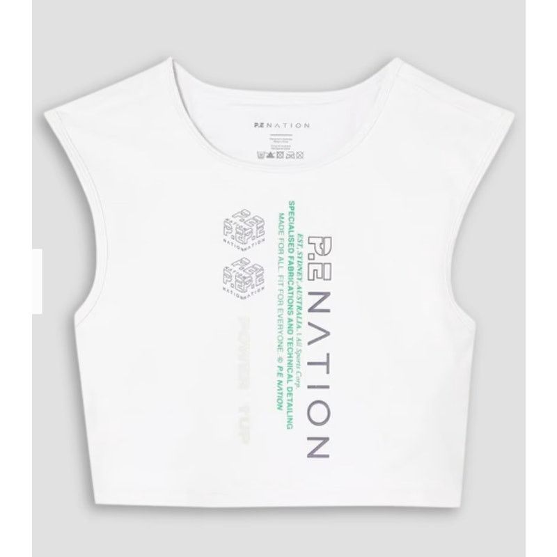 P.E Nation P.E NATION Cropped cutout printed stretch-jersey top XXL Size XXL / US 16-18 / IT 52-54 - 1 Thumbnail
