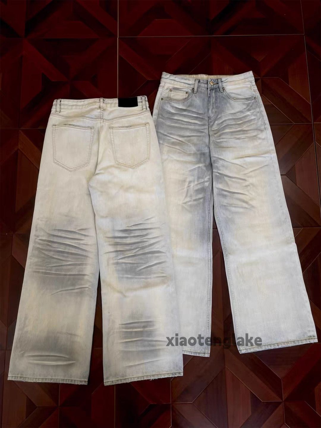 Jean Washed faded loose baggy skate hiphop stain jeans Size US 32 / EU 48 - 5 Thumbnail