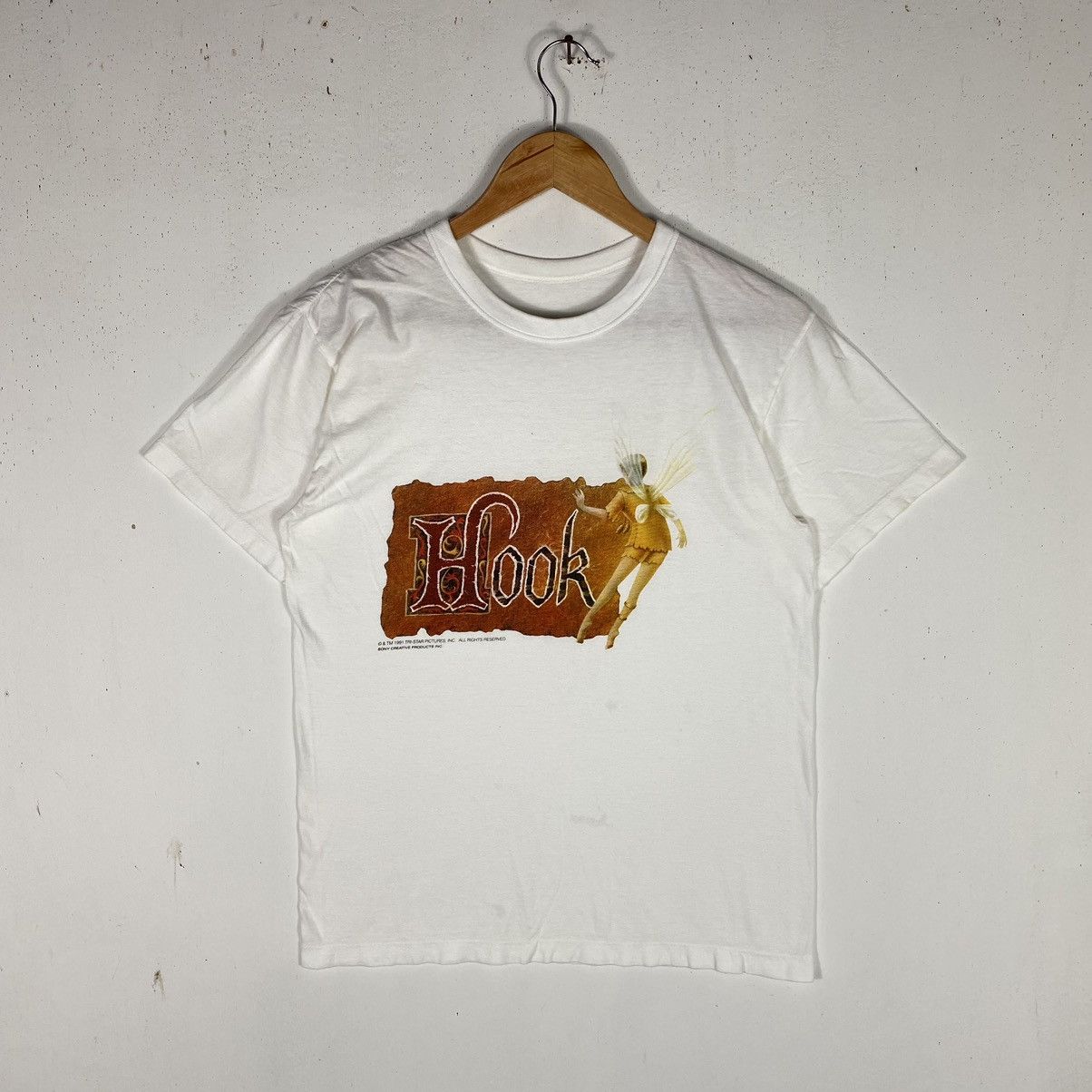 Sony × Vintage VINTAGE 1991 HOOK PETER PAN TINKER BELL MOVIE SONY PROMO TEE Size US S / EU 44-46 / 1 - 2 Thumbnail