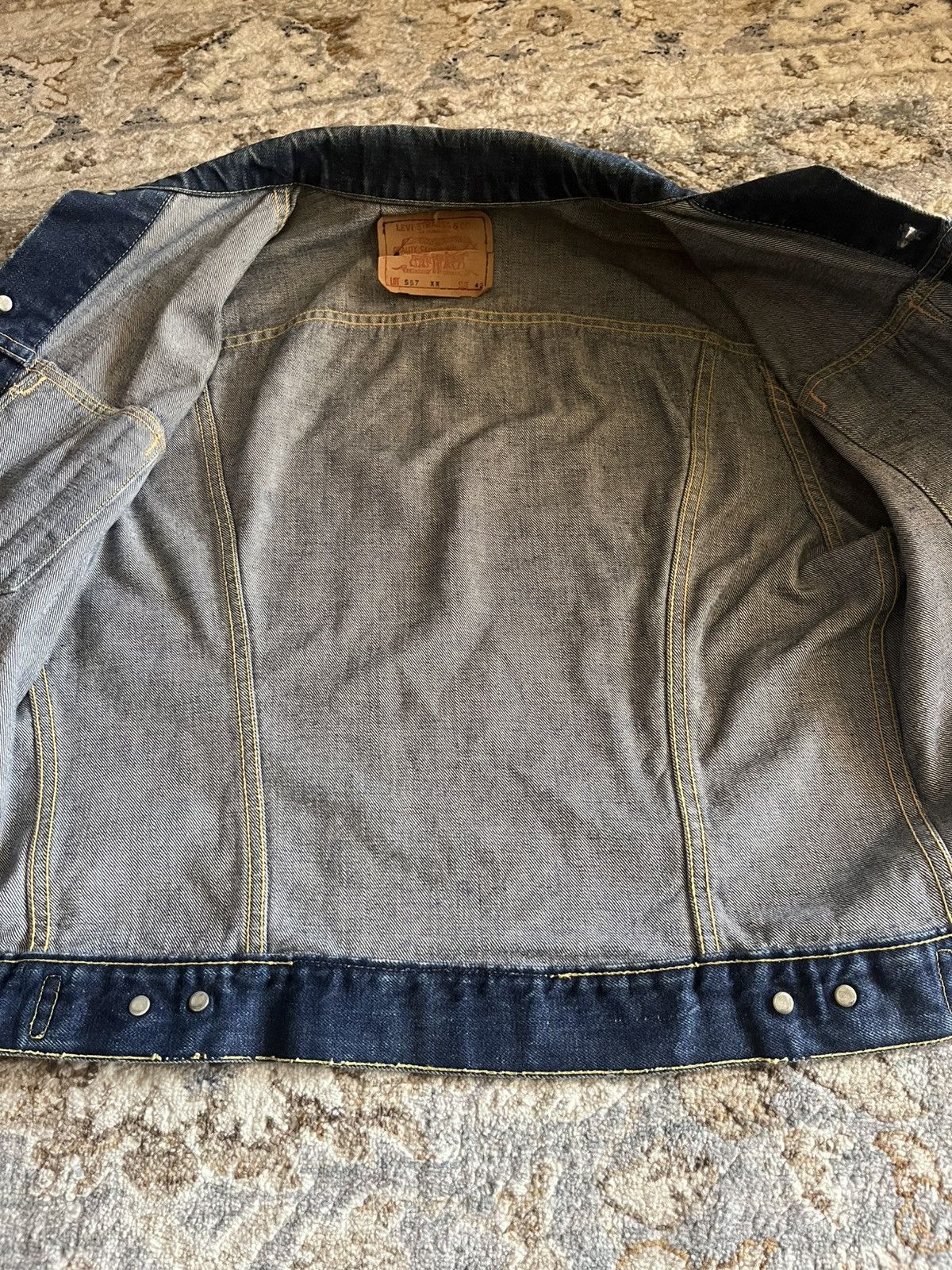 Levi's BIG E TYPE III 557XX DENIM JACKET 60’S TRUCKER D STAMPED 42 Size US S / EU 44-46 / 1 - 7 Thumbnail