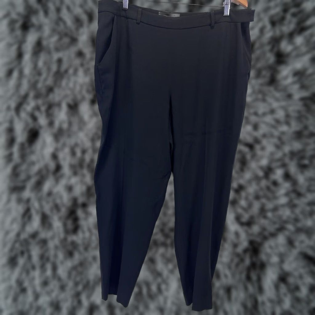 M.M.LaFleur MM.LaFleur Black Dress Pants 2X Plus Size Flat Front Career Womens Classic Size 40" / US 18 - 1 Thumbnail