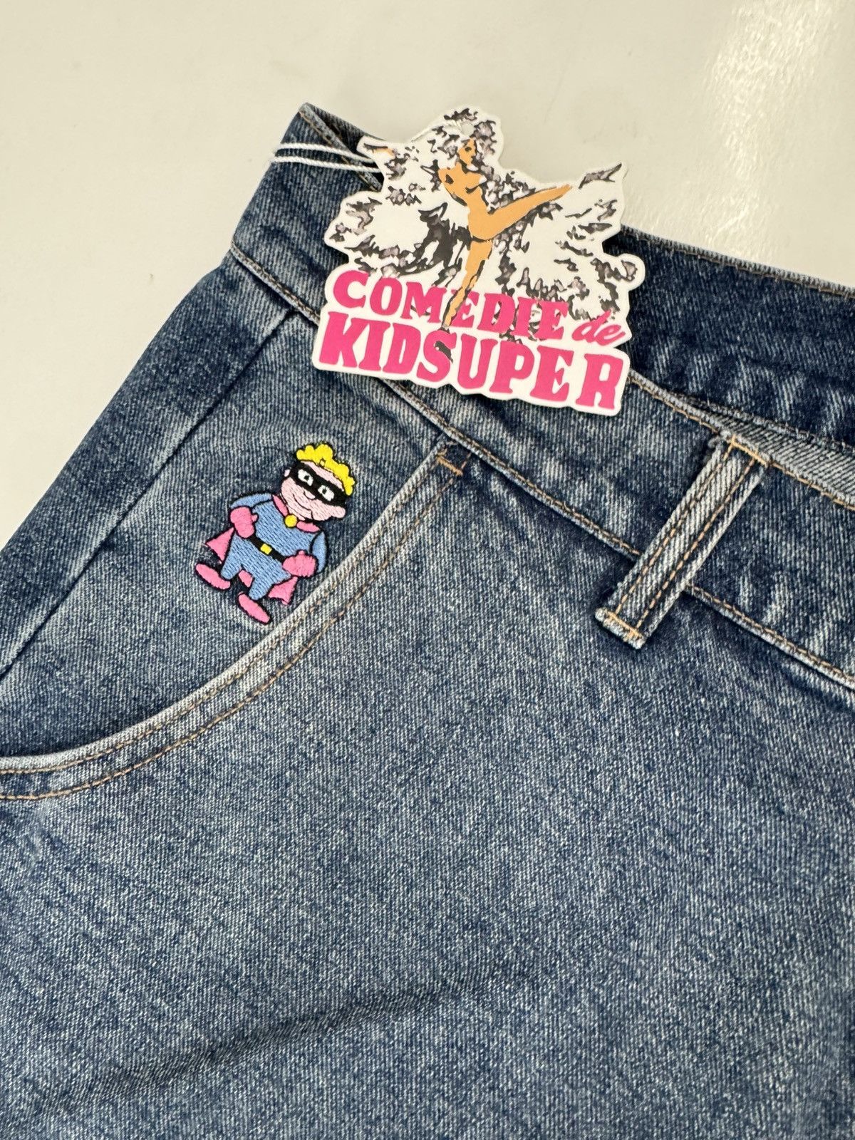 KidSuper Kidsuper Studios Blue Face Jeans Size US 32 / EU 48 - 2 Thumbnail