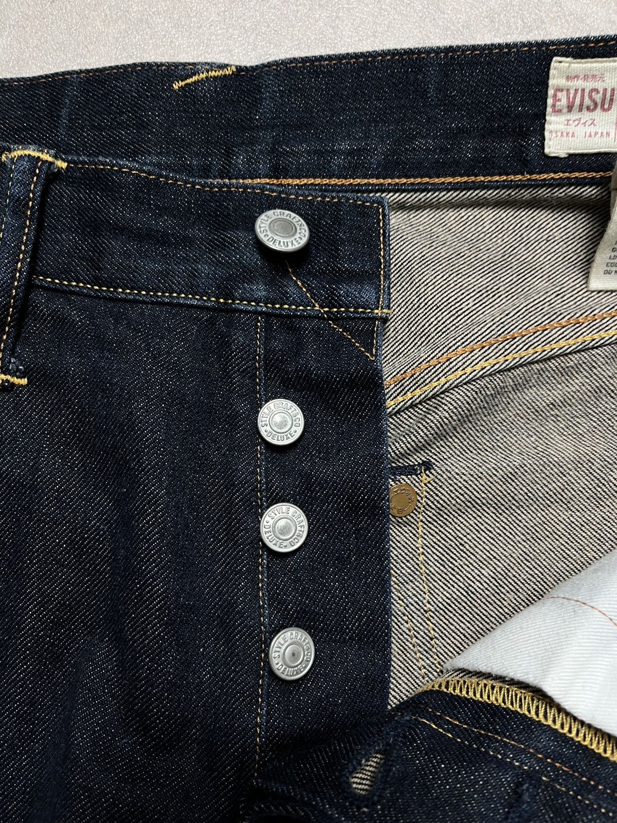 Evisu Evisu Multipocket Logo Selvedge Denim Jeans Size US 31 - 12 Thumbnail