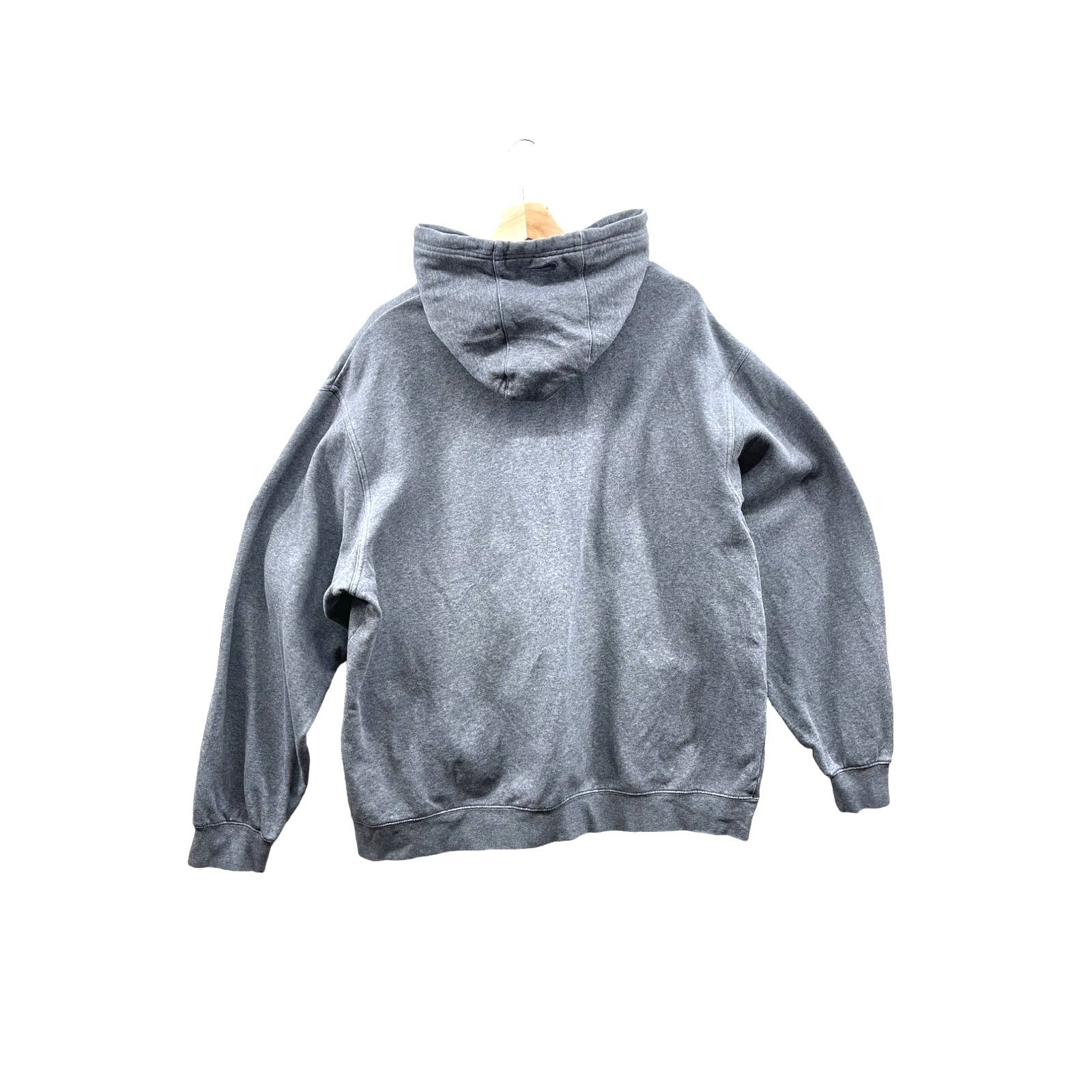 Nike × Vintage Vintage 2000's Nike Embroidered Spellout Grey Hoodie Size US XL / EU 56 / 4 - 2 Thumbnail