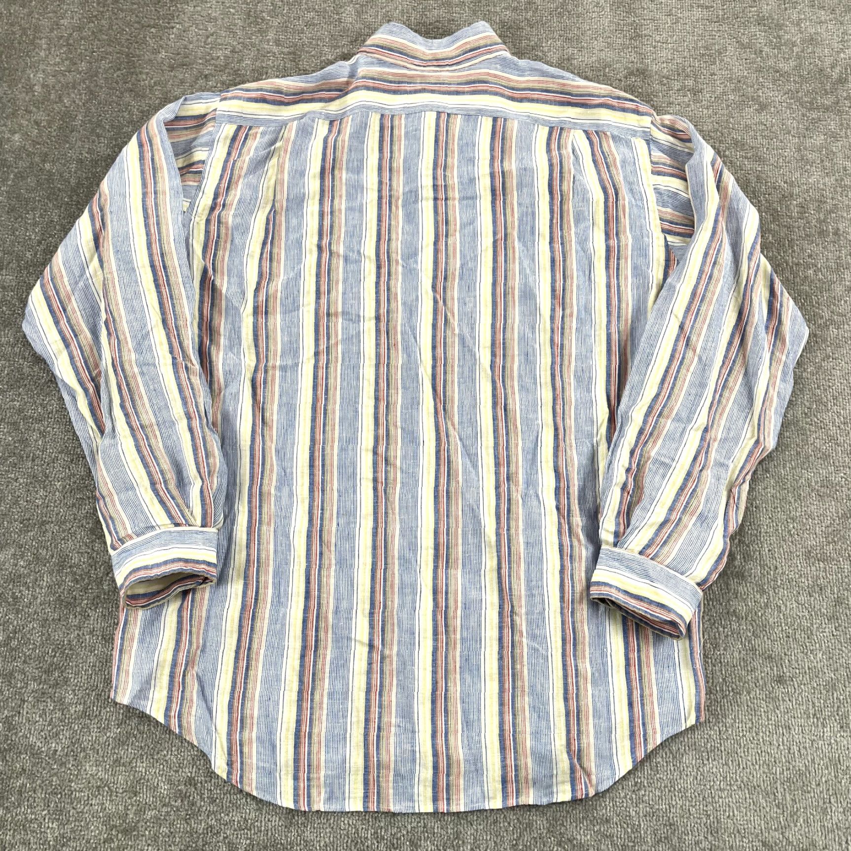 Polo Ralph Lauren Polo Ralph Lauren Shirt Mens Large Striped Blue Red Lowell Sport Linen Button Up Size US L / EU 52-54 / 3 - 7 Thumbnail