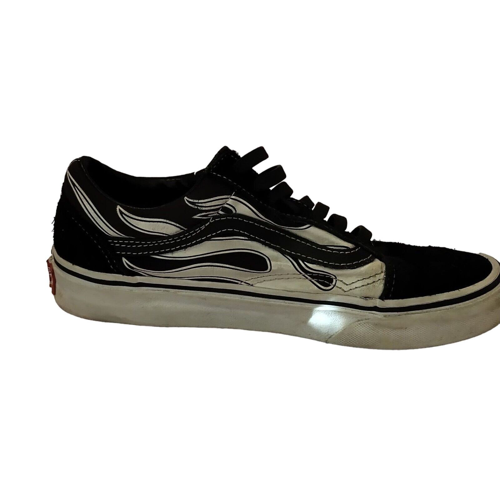 Vans Vans B/W Leather On Canvas Flames Skater Men’s Size US Men 5 Size US 5 / EU 37 - 6 Thumbnail