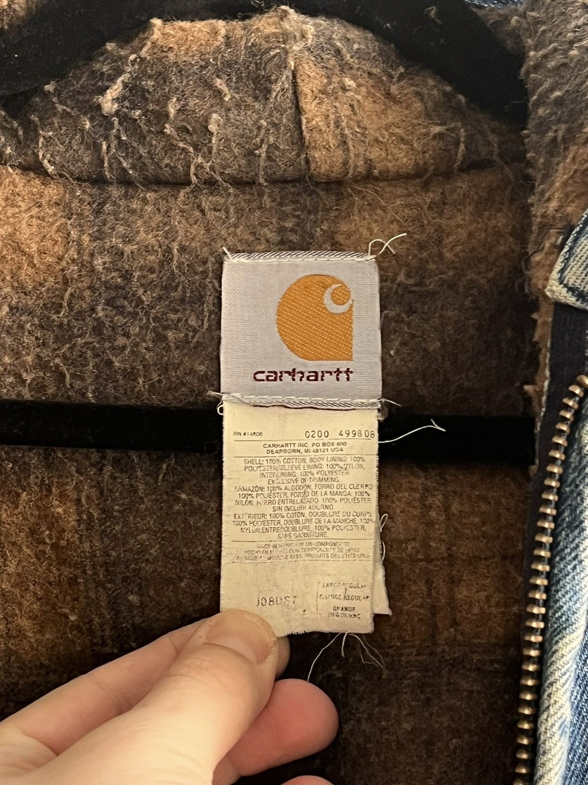 Carhartt Vintage 90’s 🇺🇸 Blanket-Lined Carhartt Jean Jacket Size US L / EU 52-54 / 3 - 6 Thumbnail