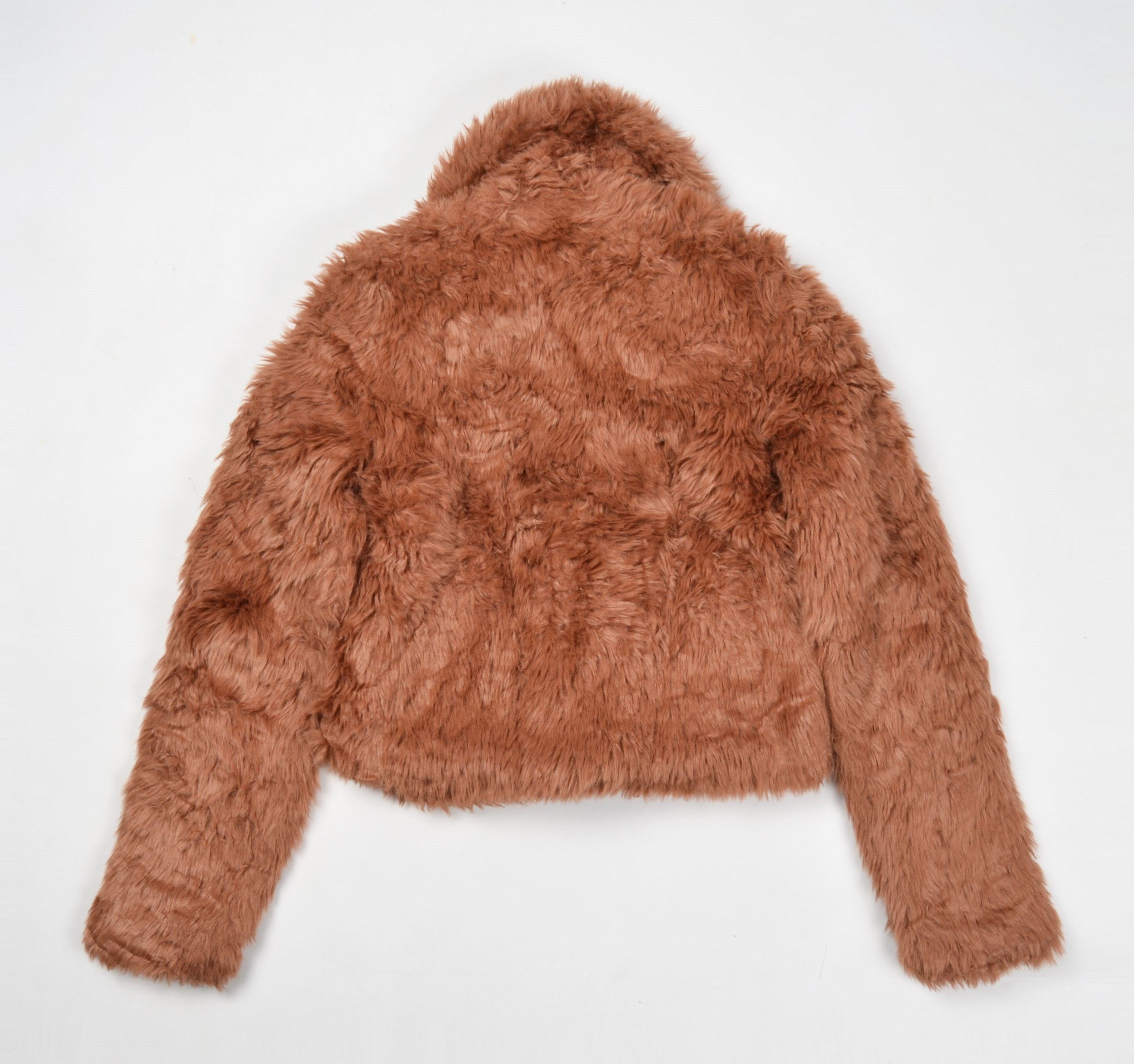 Abercrombie & Fitch × Vintage Abercrombie & Fitch Y2K Faux Fur Glam Coquette Cropped Coat Size XS / US 0-2 / IT 36-38 - 9 Thumbnail