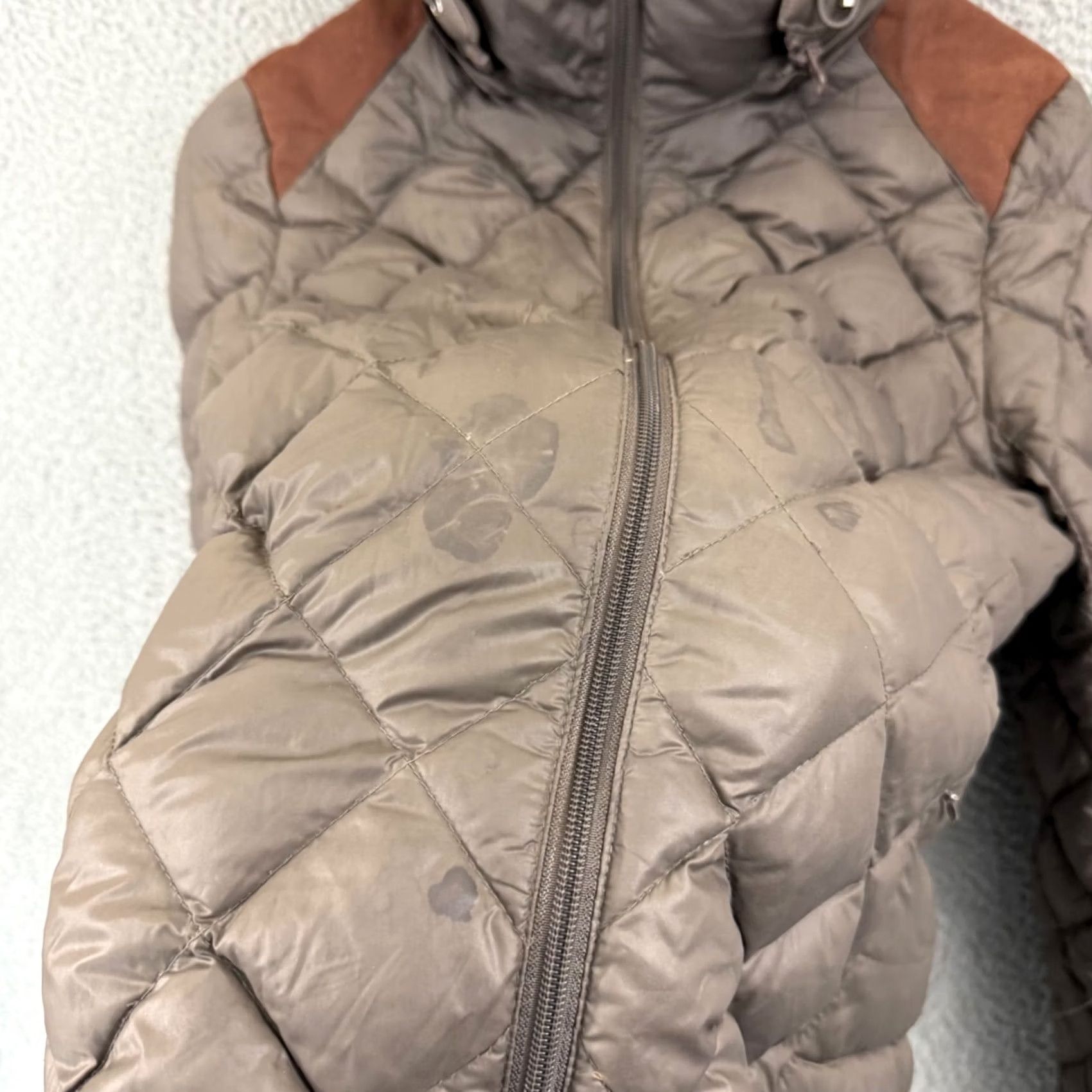 Ralph Lauren Lauren Ralph Lauren Jacket Women Small Brown Puffer Down Long Hooded Quilted Zip Jacket Size S / US 4 / IT 40 - 6 Thumbnail