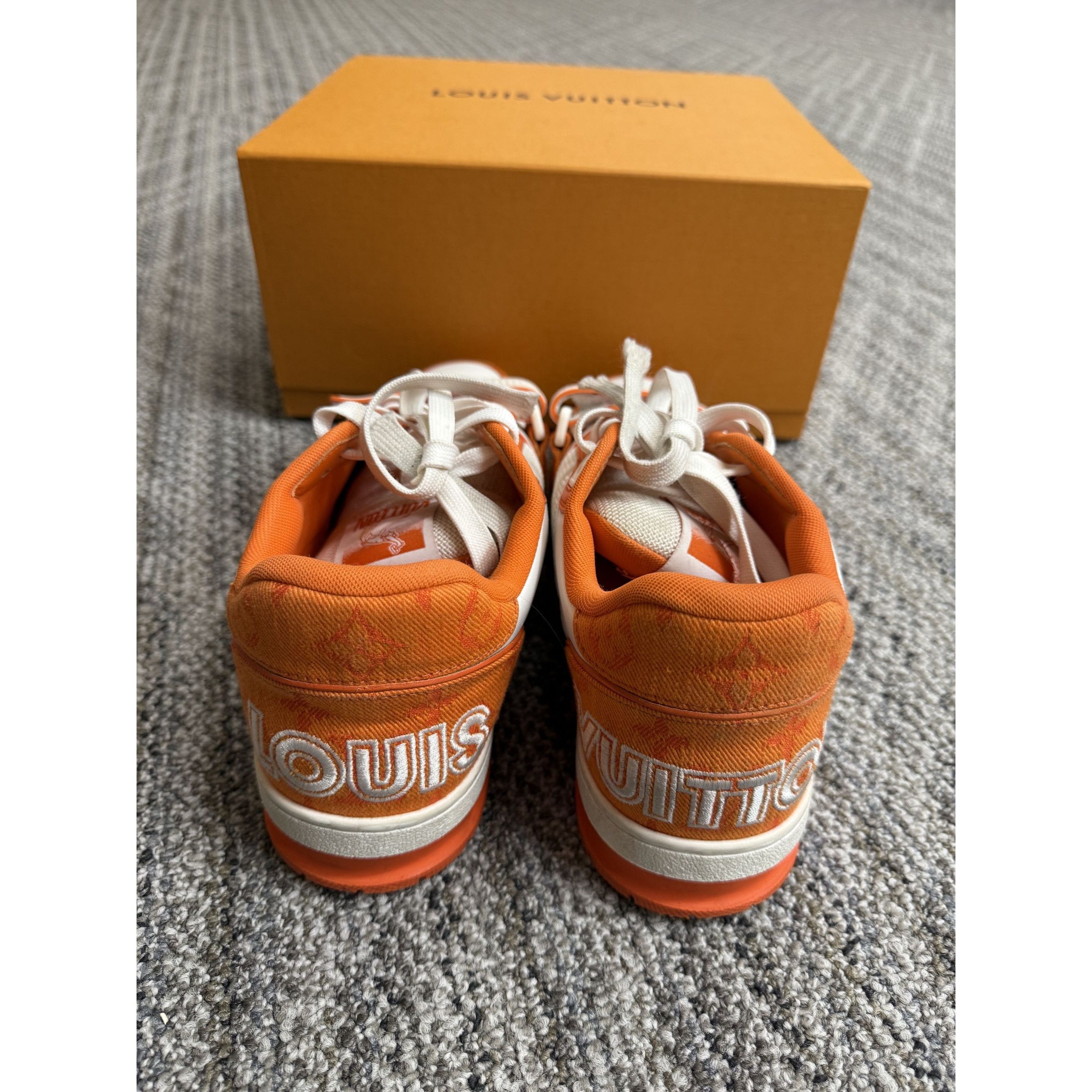 Louis Vuitton Louis Vuitton Orange & White Sneakers Size 5.5 With Box Size US 5.5 / IT 35.5 - 2 Thumbnail