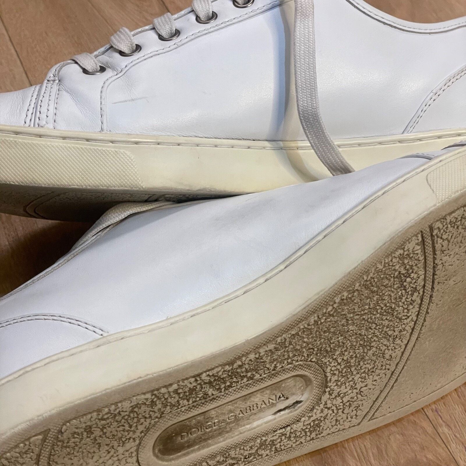 Dolce & Gabbana Dolce & Gabbana sneakers white Leather Low Top shoes italy Size US 10 / EU 43 - 6 Thumbnail