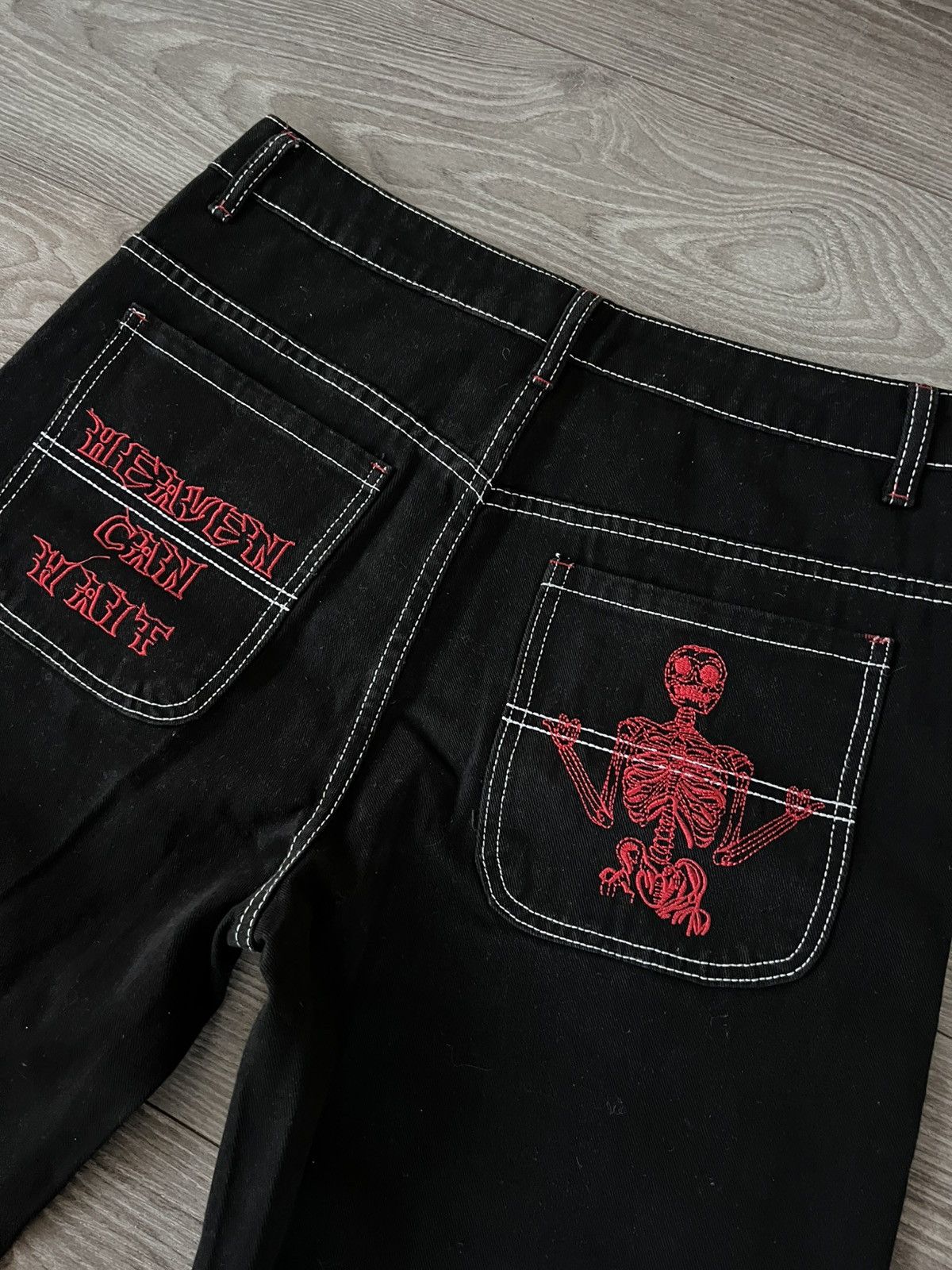 Other Avant Garde Embroidered Opium Black Denim HCH Japan Jeans Size US 34 / EU 50 - 3 Thumbnail
