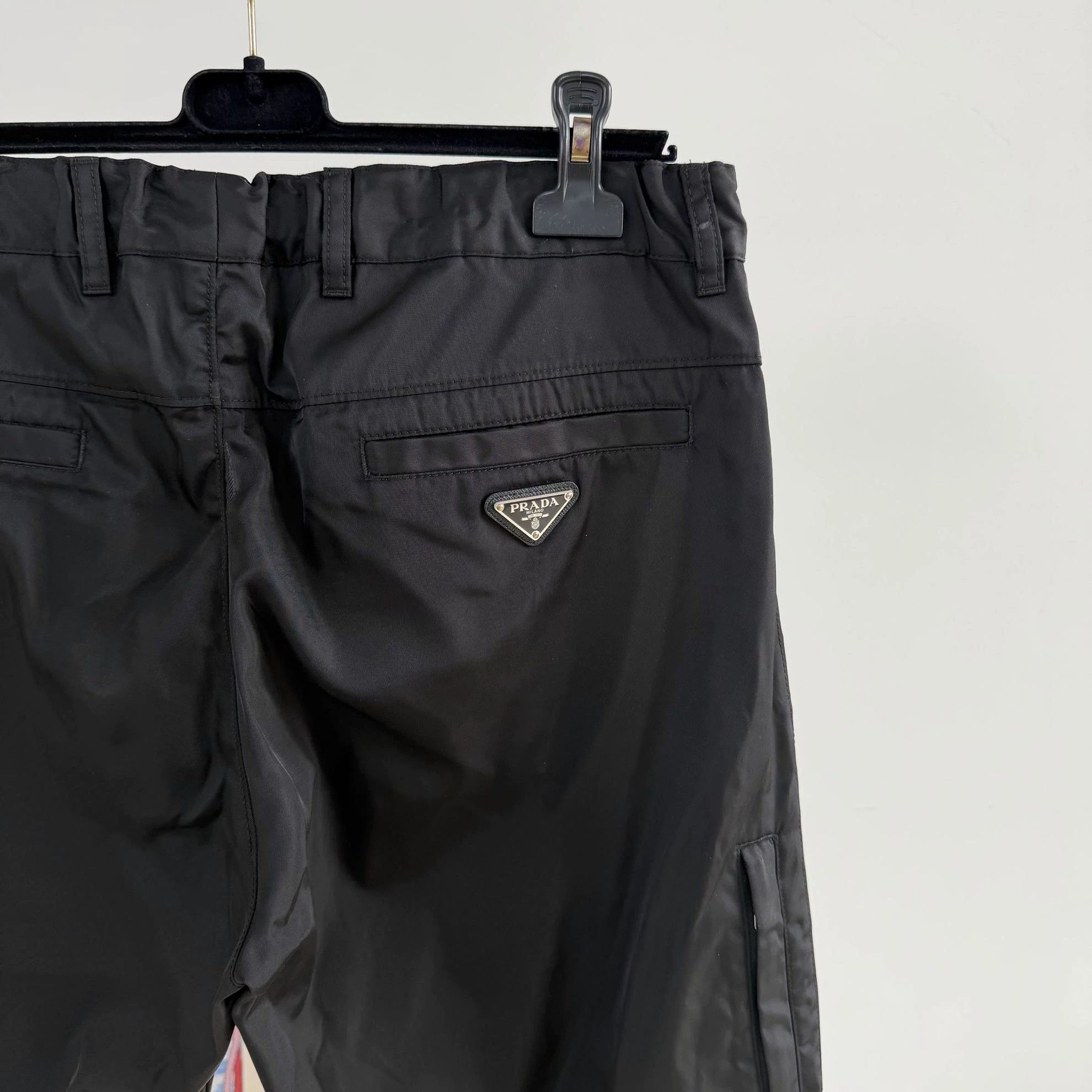 Prada Prada Black Triangle Logo Casual Pants Size 50 5471 Size US 34 / EU 50 - 5 Thumbnail