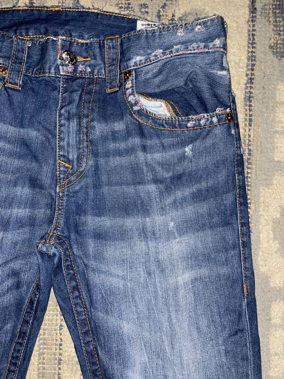 True Religion 34” True Religion Distressed Skinny Jeans Size US 34 / EU 50 - 3 Thumbnail