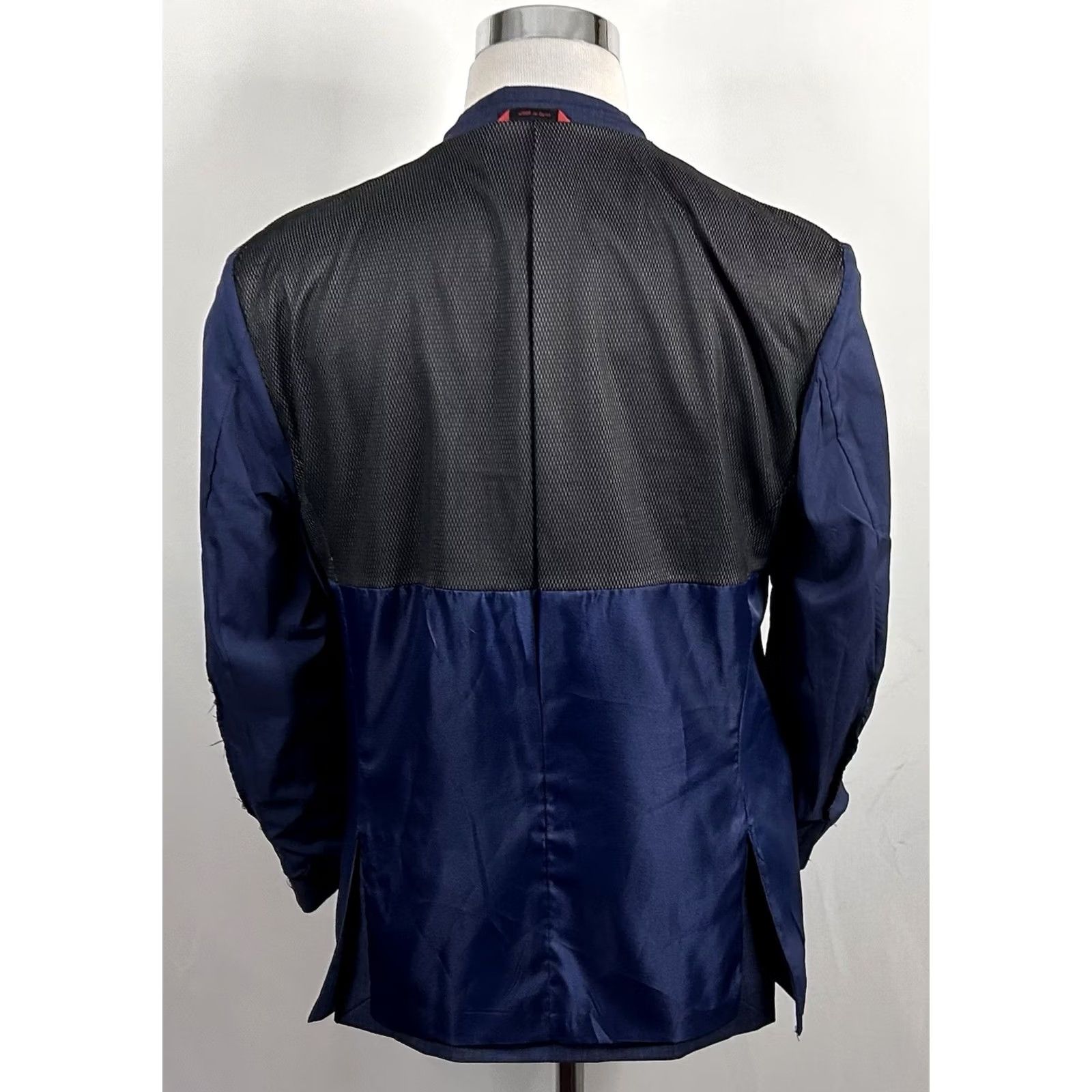 Vintage Linea Uomo 44S Performance Sport Coat Stretch Wool Blend Blue Two Button Vented Jacket Size US XS / EU 42 / 0 - 8 Thumbnail