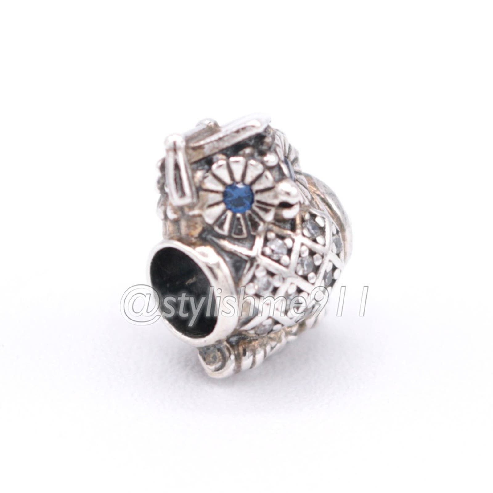 pandora Authentic Pandora Graduate Owl Charm with Blue Crystal Eyes Size ONE SIZE - 8 Thumbnail