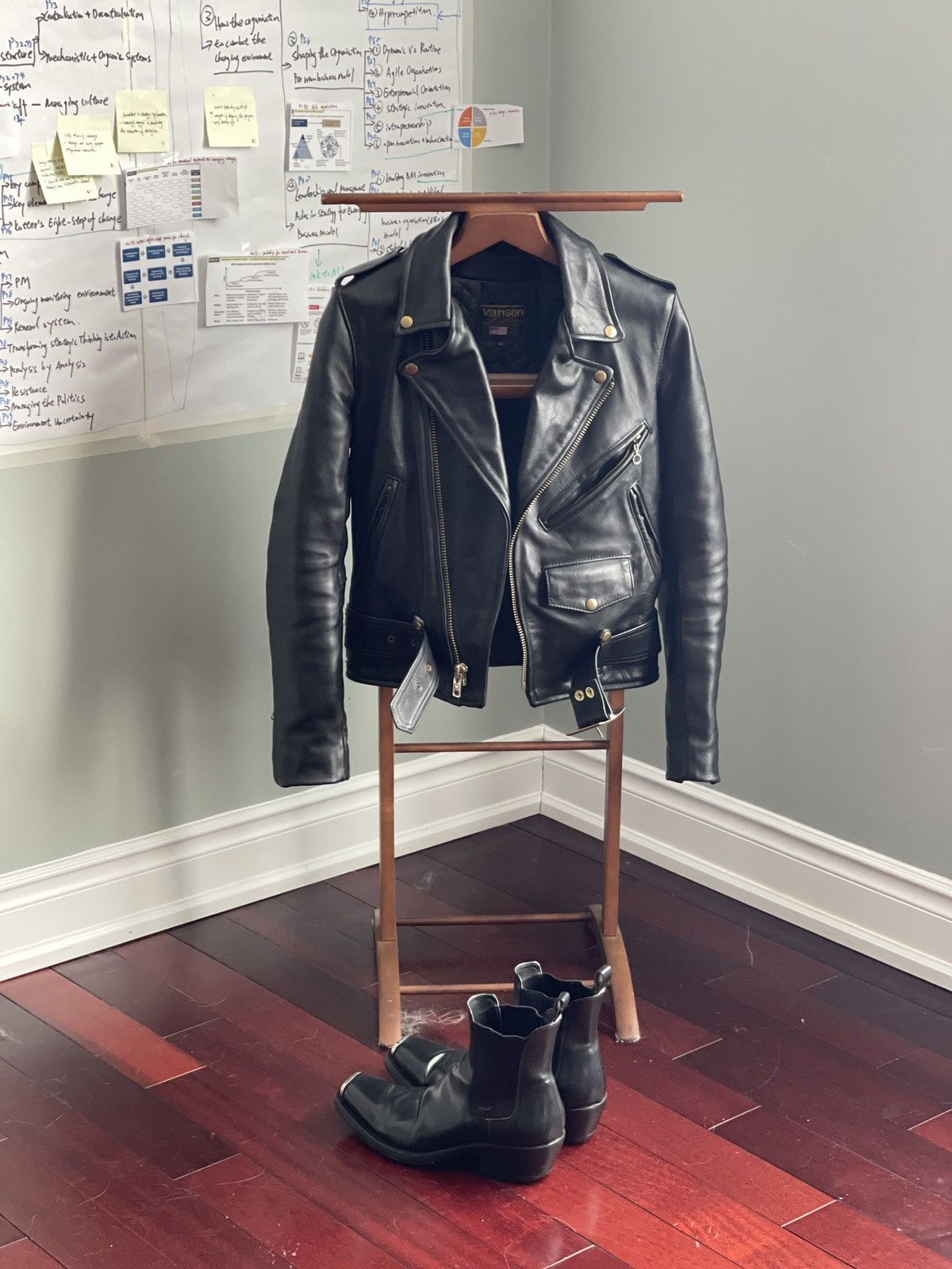 Vanson Leathers vanson c2 leather jacket rare 32 Size US XS / EU 42 / 0 - 1 Thumbnail