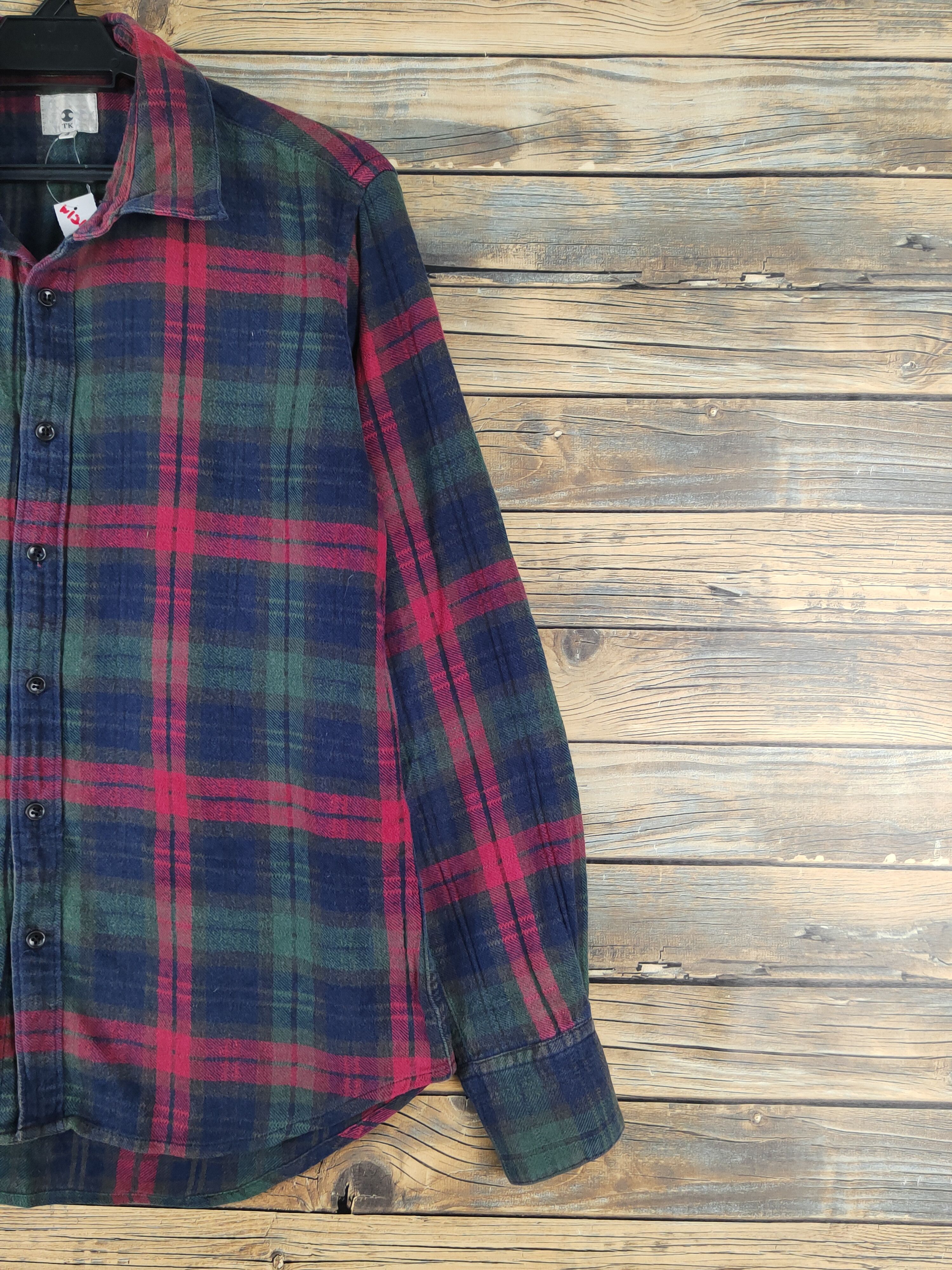 Japanese Brand × Vintage TK Navy Red Button Ups #W46 Size US M / EU 48-50 / 2 - 5 Thumbnail