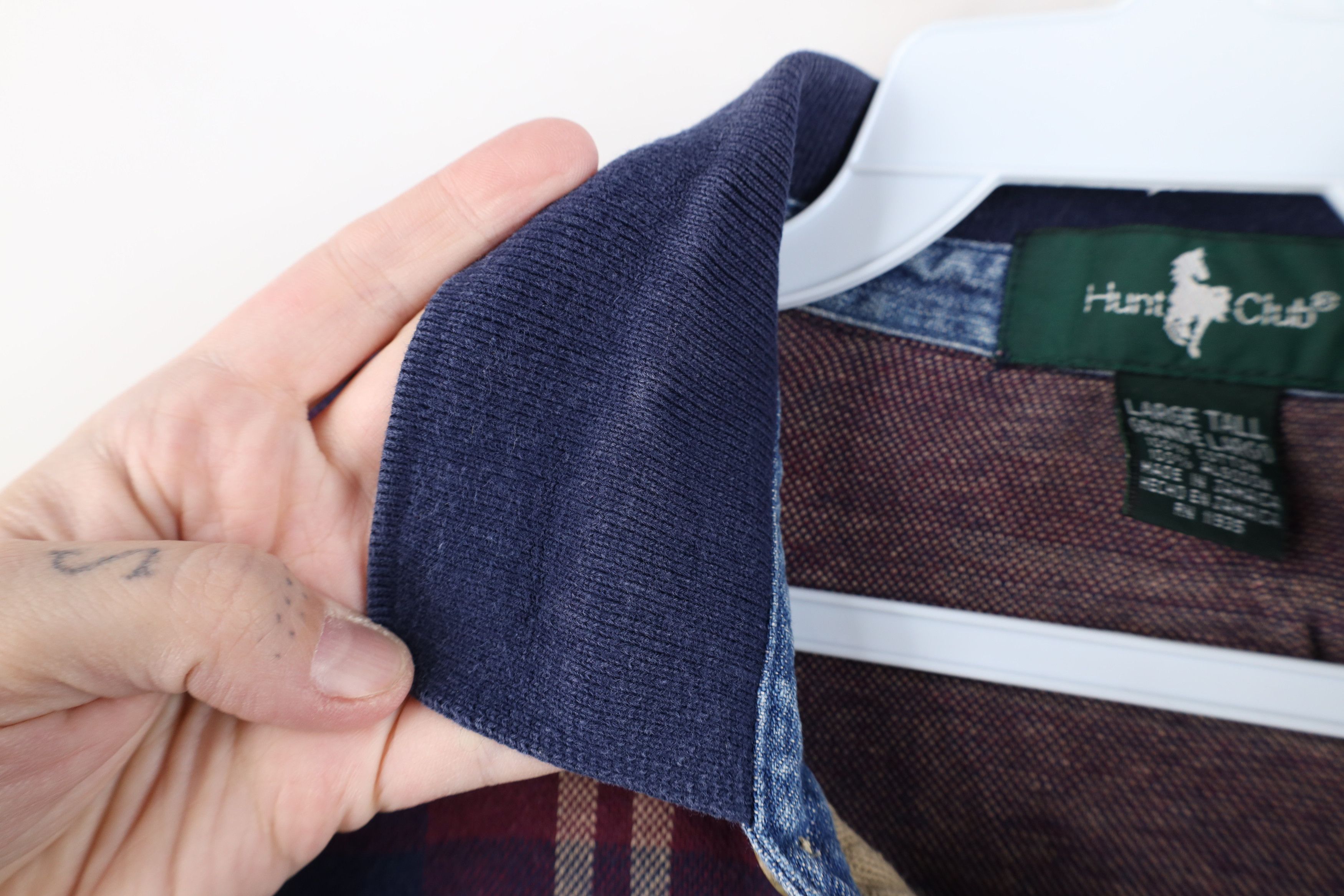 Vintage Vintage 90s Streetwear Collared Long Sleeve Rugby Polo Plaid Size US L / EU 52-54 / 3 - 6 Thumbnail
