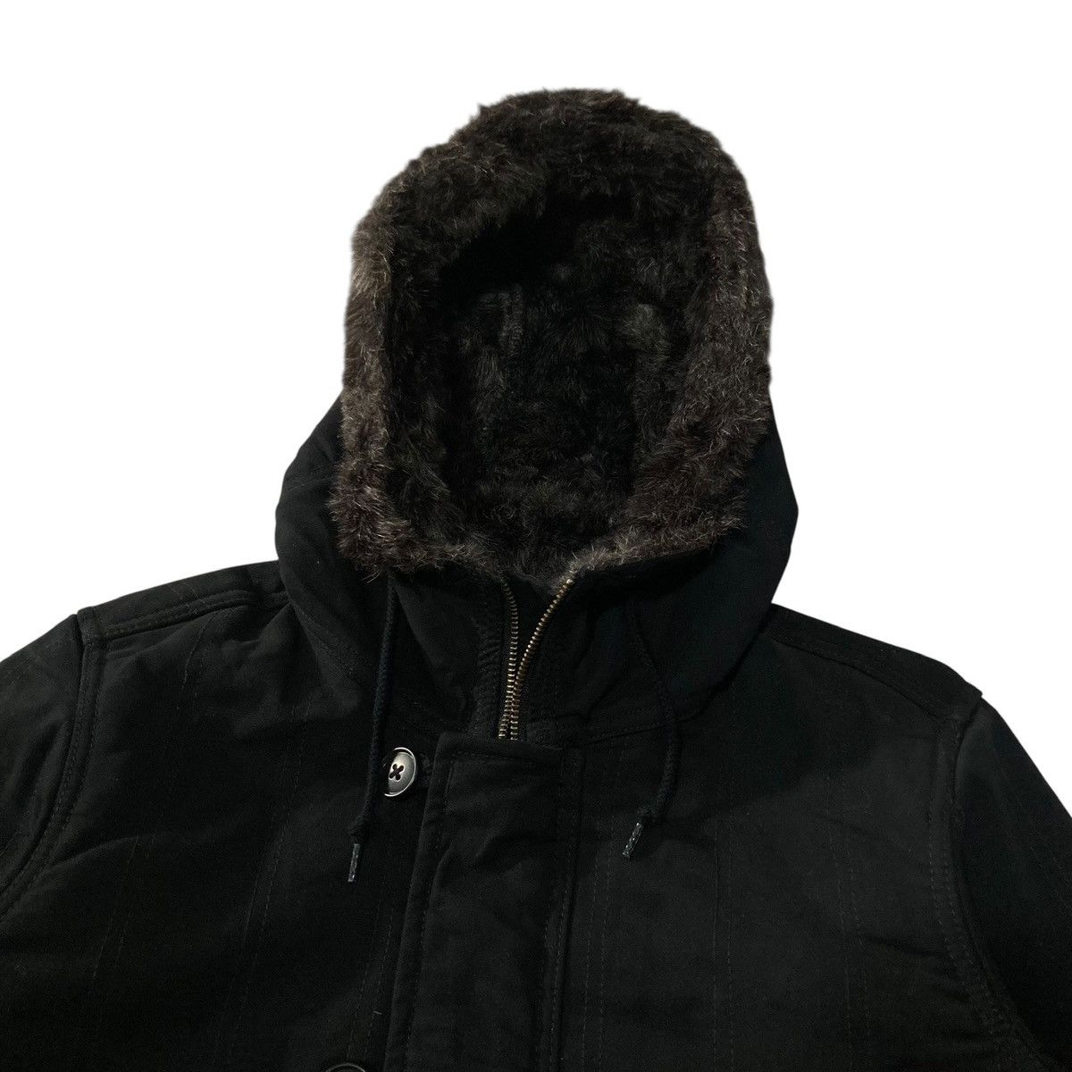 Le Grande Bleu (L.G.B.) BEAMS Bono Hooded Fur Apocalypse Jacket Gothic Vkei Japanese Size US M / EU 48-50 / 2 - 6 Thumbnail