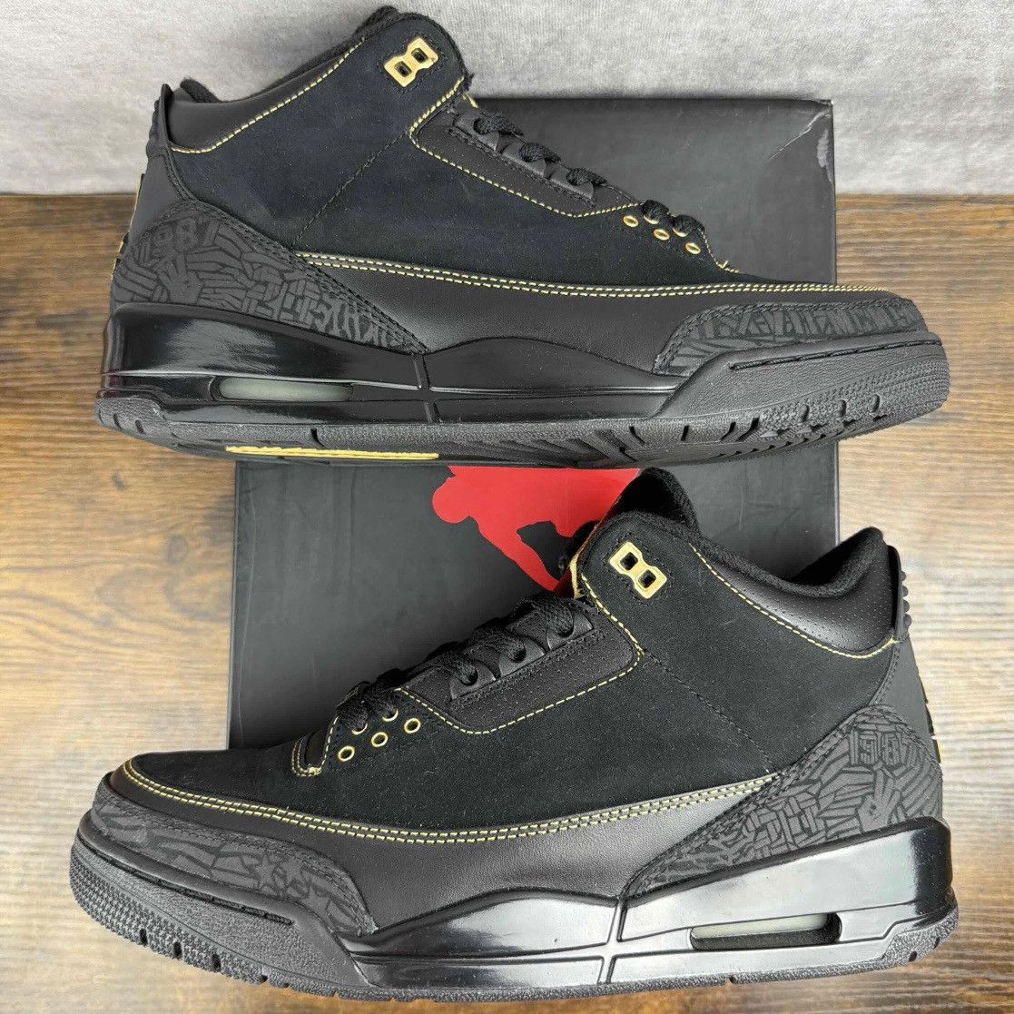 Jordan Brand Air Jordan 3 Retro Black History Month Size 10 455657-001 OG Size US 10.5 / EU 43-44 - 3 Thumbnail