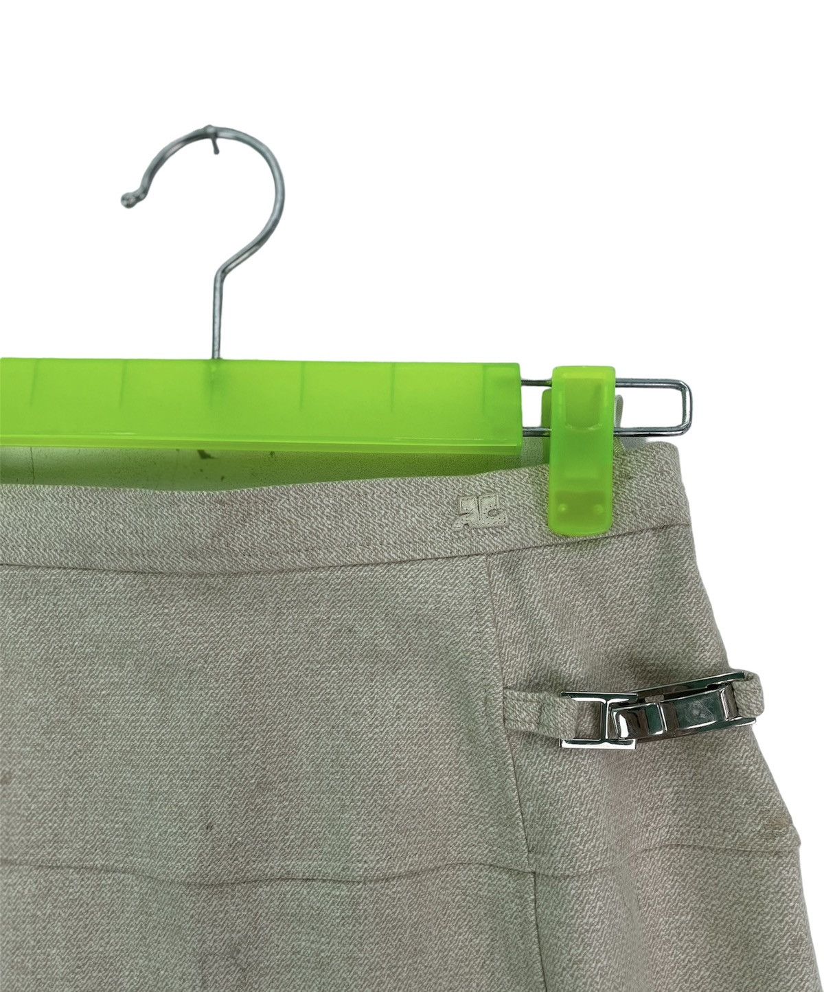 Courreges Vtg rare 90s COURREGES high waist wool pencil skirt Size 24" / US 00 / IT 34 - 5 Thumbnail