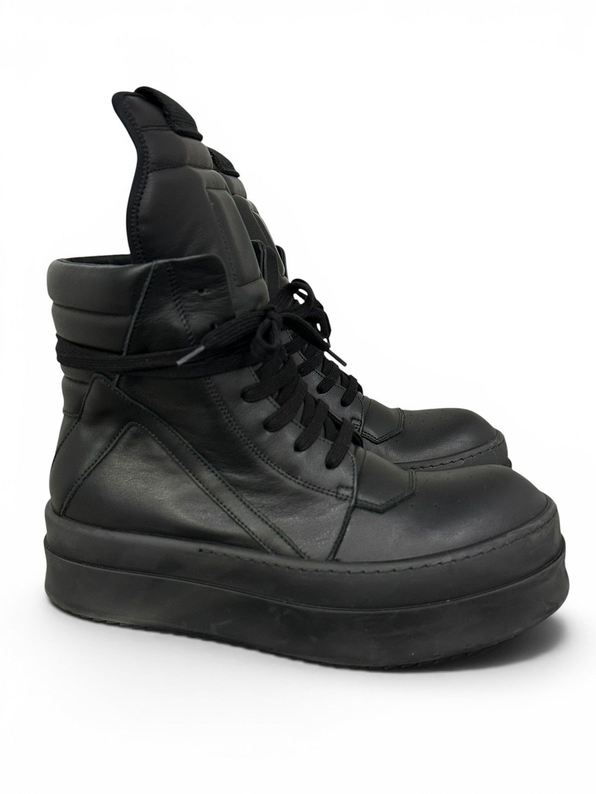 Rick Owens Rick Owens Black Mega Bumper Geobasket Size US 9 / EU 42 - 1 Thumbnail