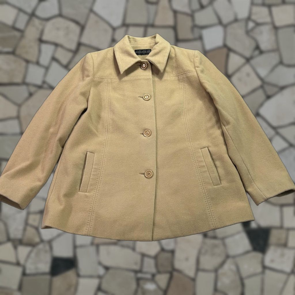 Camel Kristen Blake Coat Womens 16 Beige Wool Single-Breasted Lined Camel Jacket Coat Size XXL / US 16-18 / IT 52-54 - 1 Thumbnail