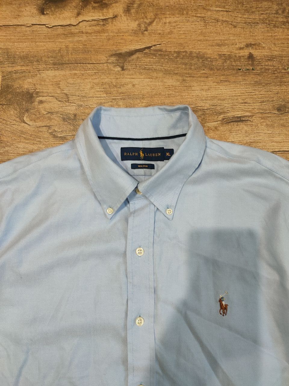 Polo Ralph Lauren Ralph Lauren Mens Blue Chambray Shirt Long Sleeve NON-IRON Size US XL / EU 56 / 4 - 3 Thumbnail