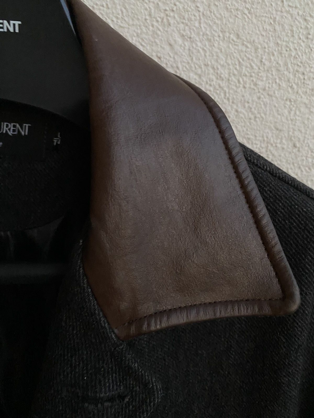 Yves Saint Laurent 90s Wool YSL Coat YSL Jacket Leather Size US M / EU 48-50 / 2 - 9 Thumbnail
