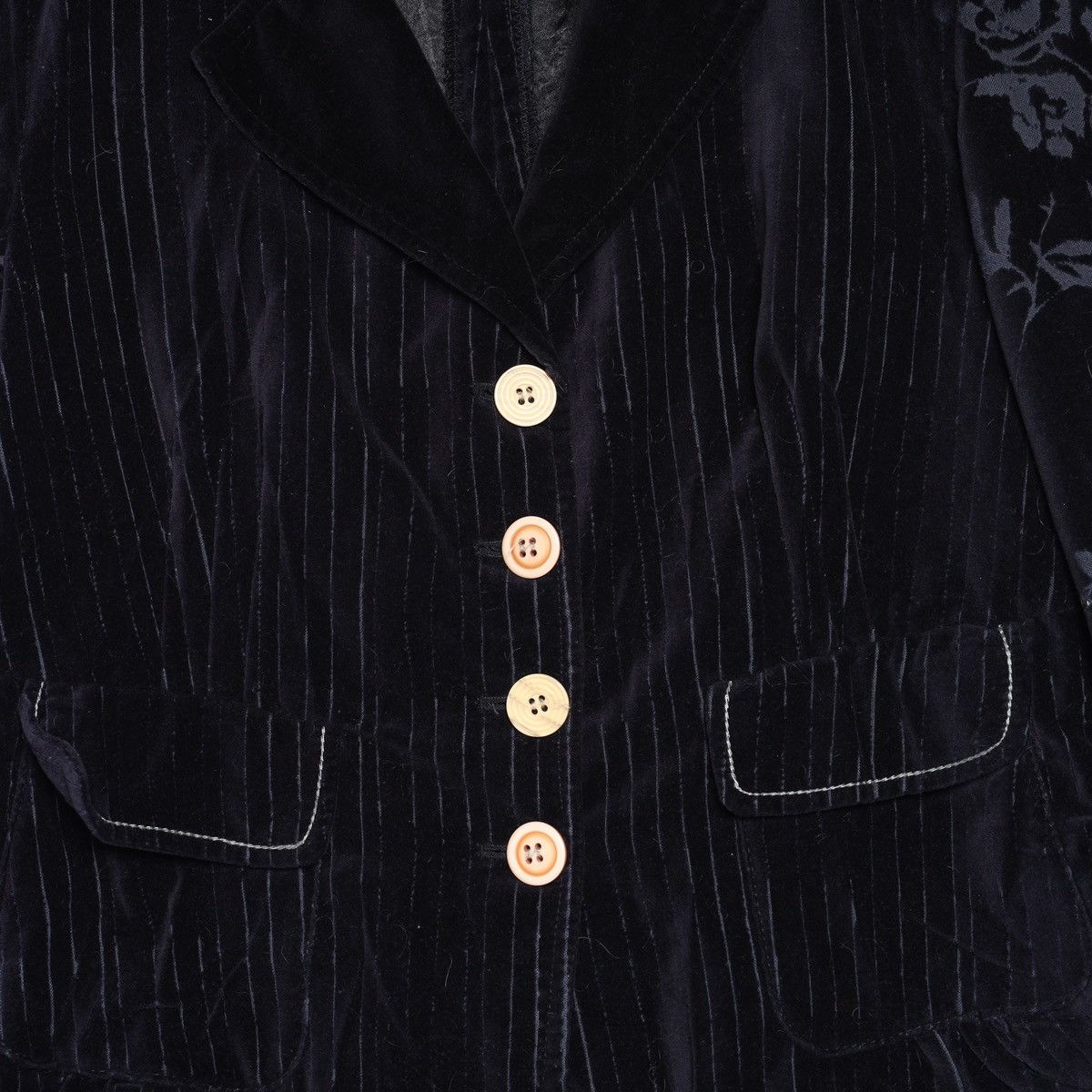 Marithe + Francois Girbaud Marithe Francois Girbaud Velvet Velour Blazer Avantgarde Size S / US 4 / IT 40 - 5 Thumbnail