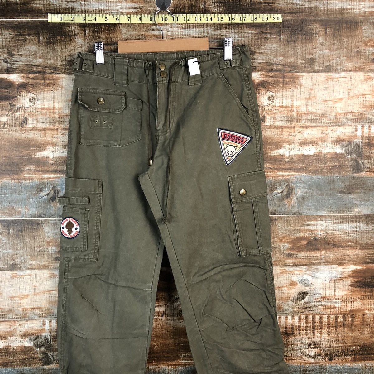 Japanese Brand Drug Store Green Cargo Multipocket Pants #A2418 Size US 27 - 2 Thumbnail