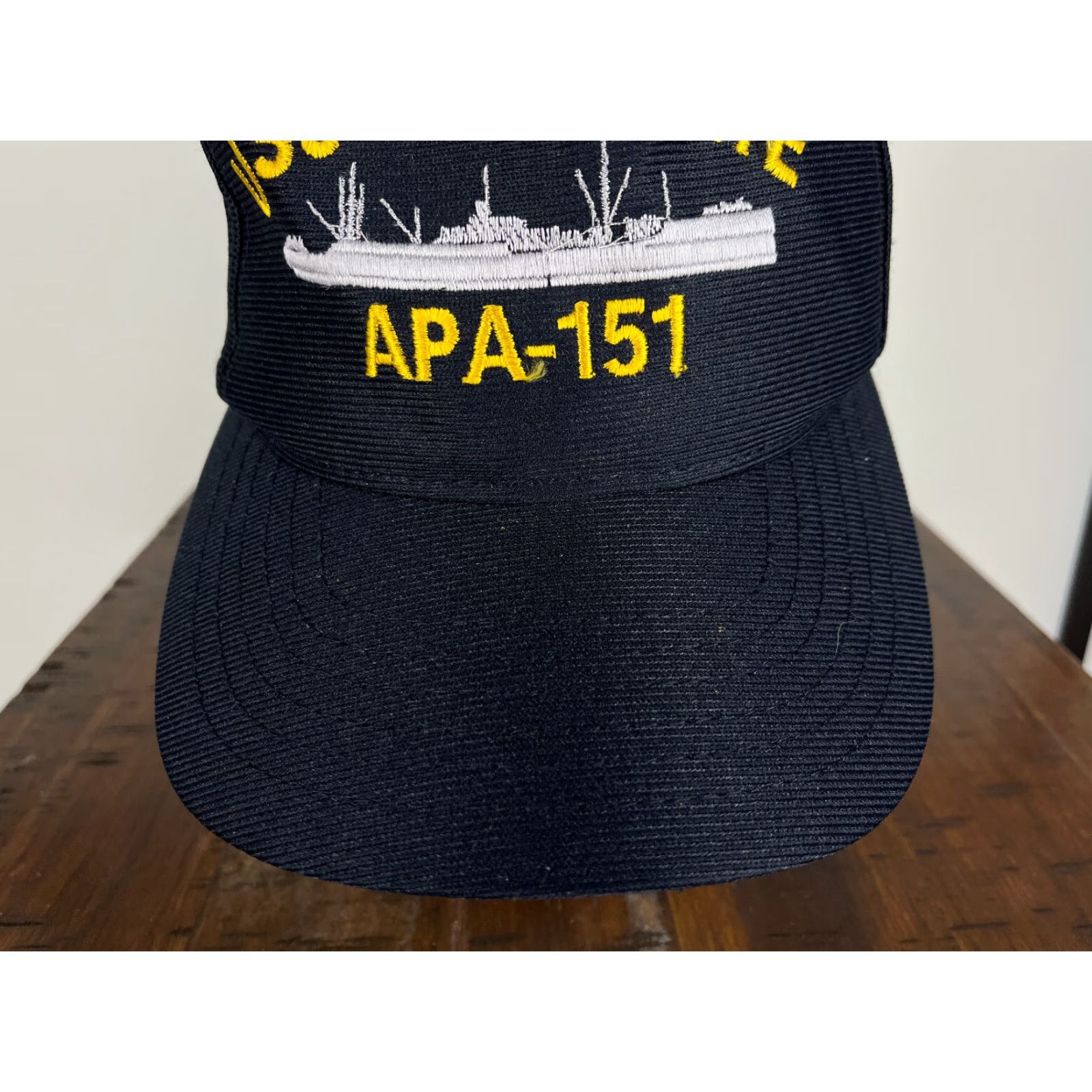 Vintage USS La Porte Hat Cap Snap Back Adult Blue Navy Haskell Class Attack Transport Size ONE SIZE - 3 Thumbnail