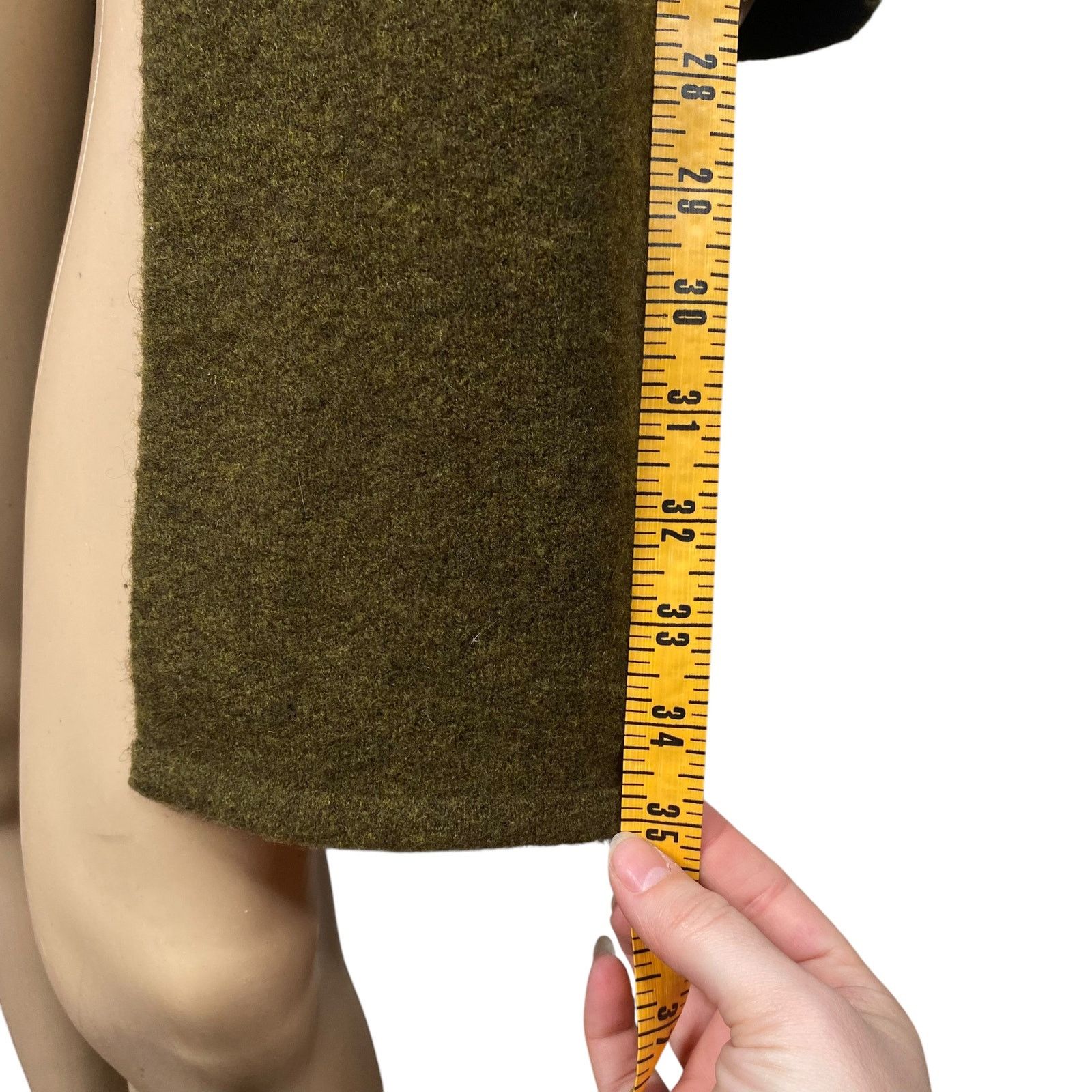 Neiman Marcus Jenni Kayne Merino Wool Yak Olive Green Open Cardigan SZ S Size S / US 4 / IT 40 - 11 Thumbnail