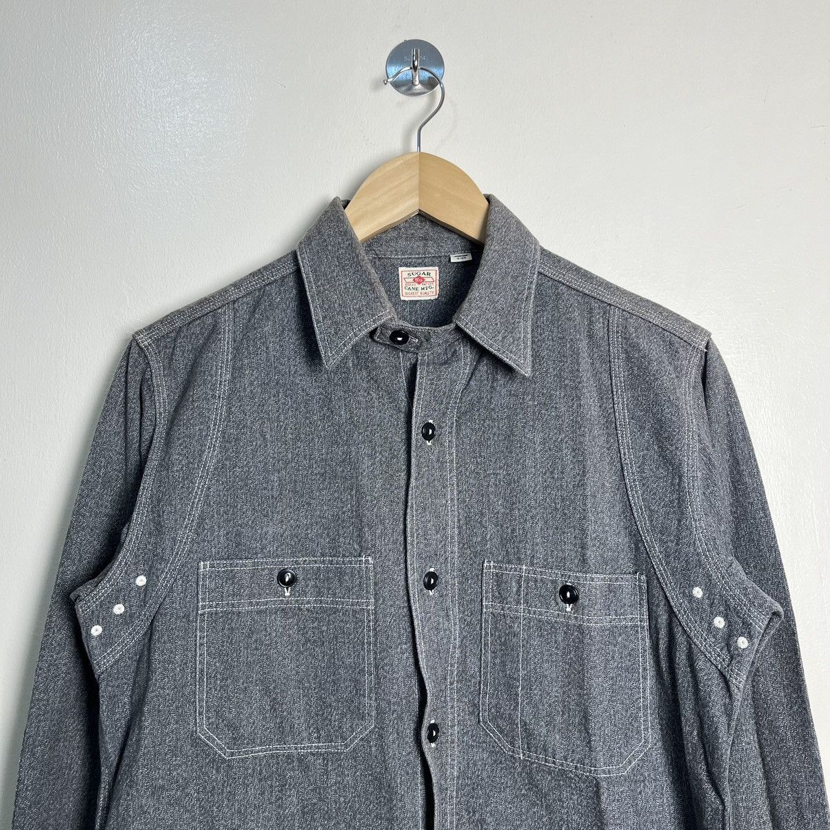 Sugar Cane SUGAR CANE SC23212 Cotton Mock Twist Chin Strap Shirt Size US M / EU 48-50 / 2 - 2 Thumbnail